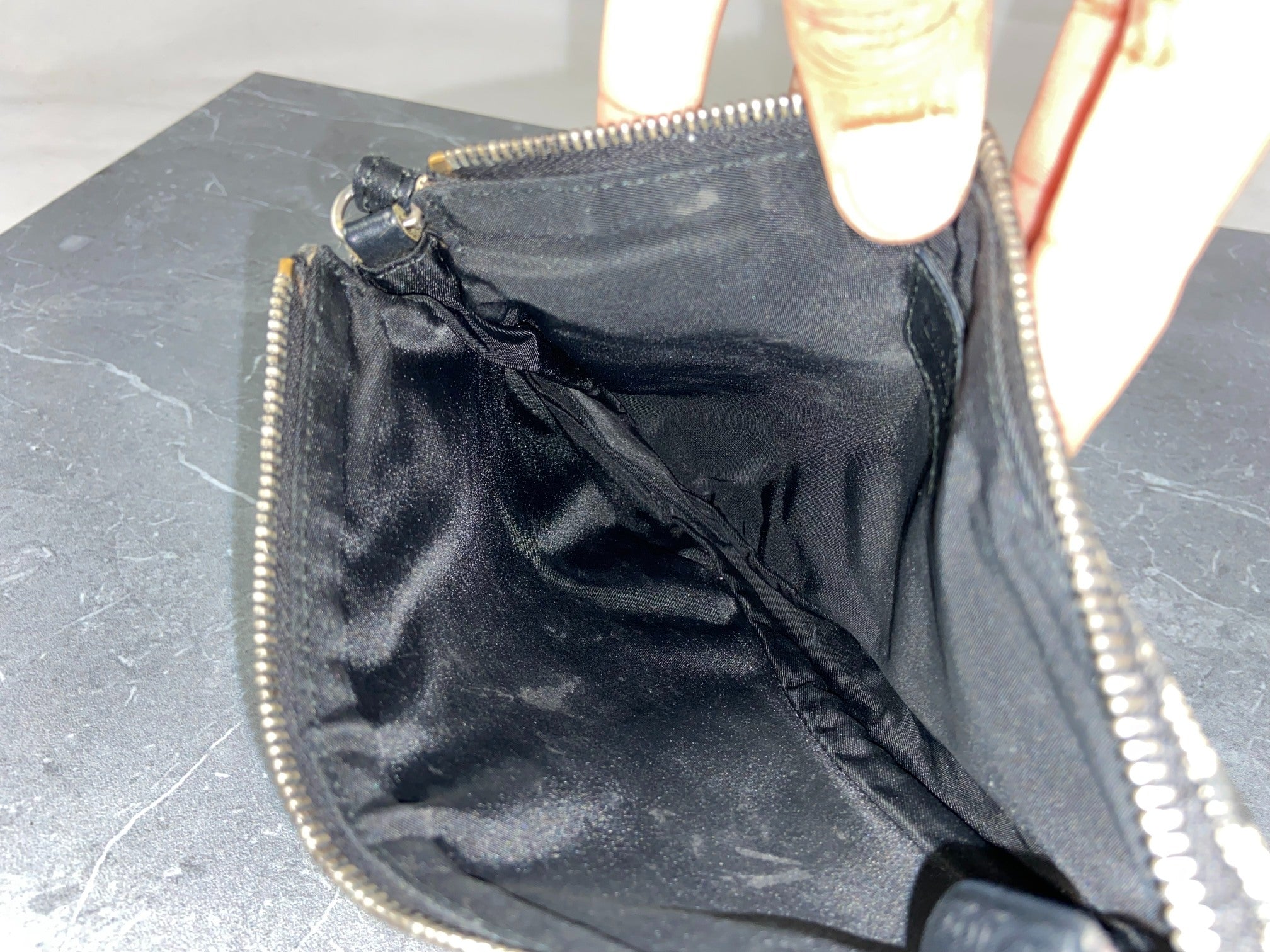 Christian Dior Saddle Pochette / Mini / Hobo Bag Black Trotter Monogram