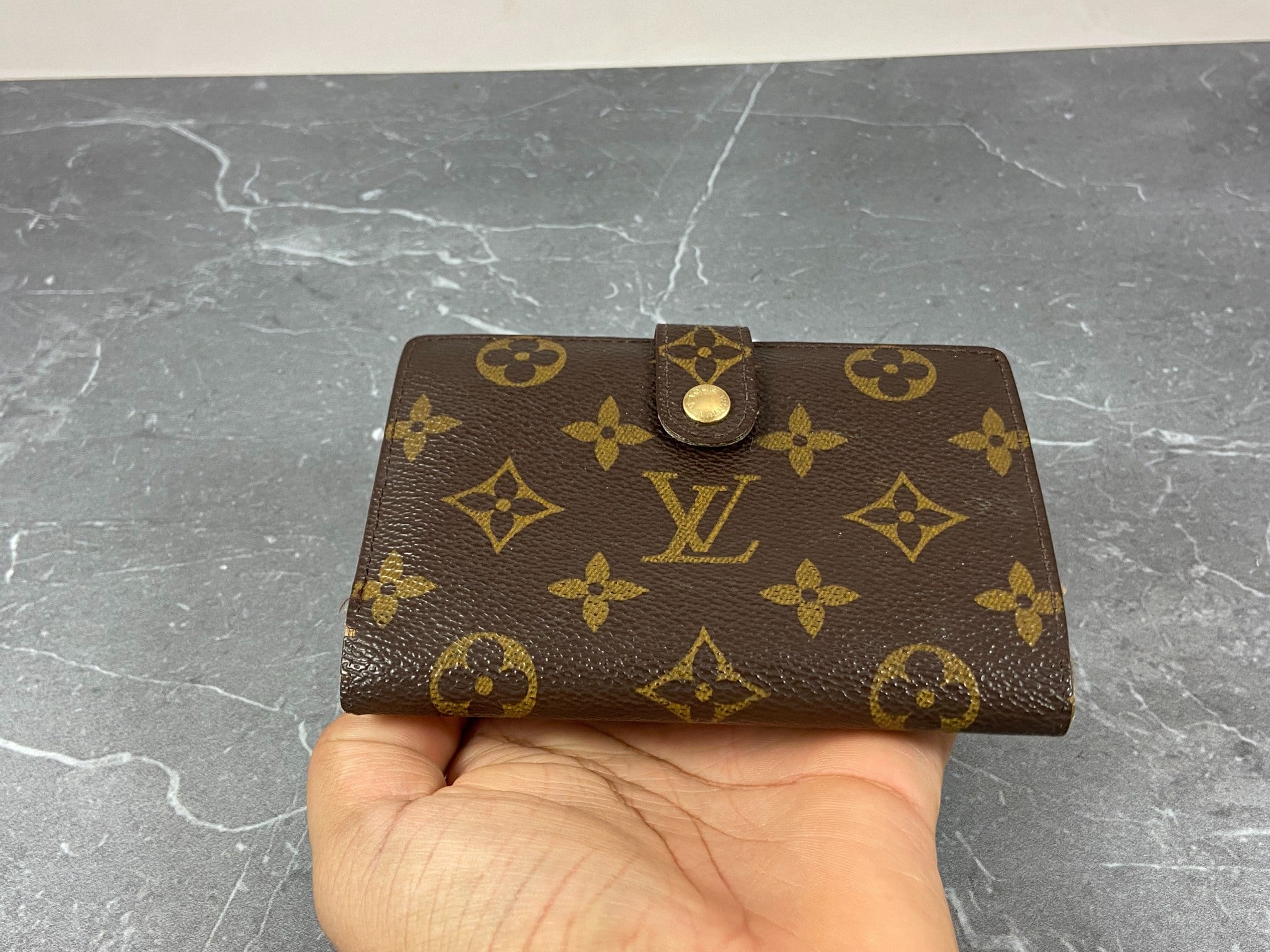 Louis Vuitton French Compact Wallet Monogram Canvas