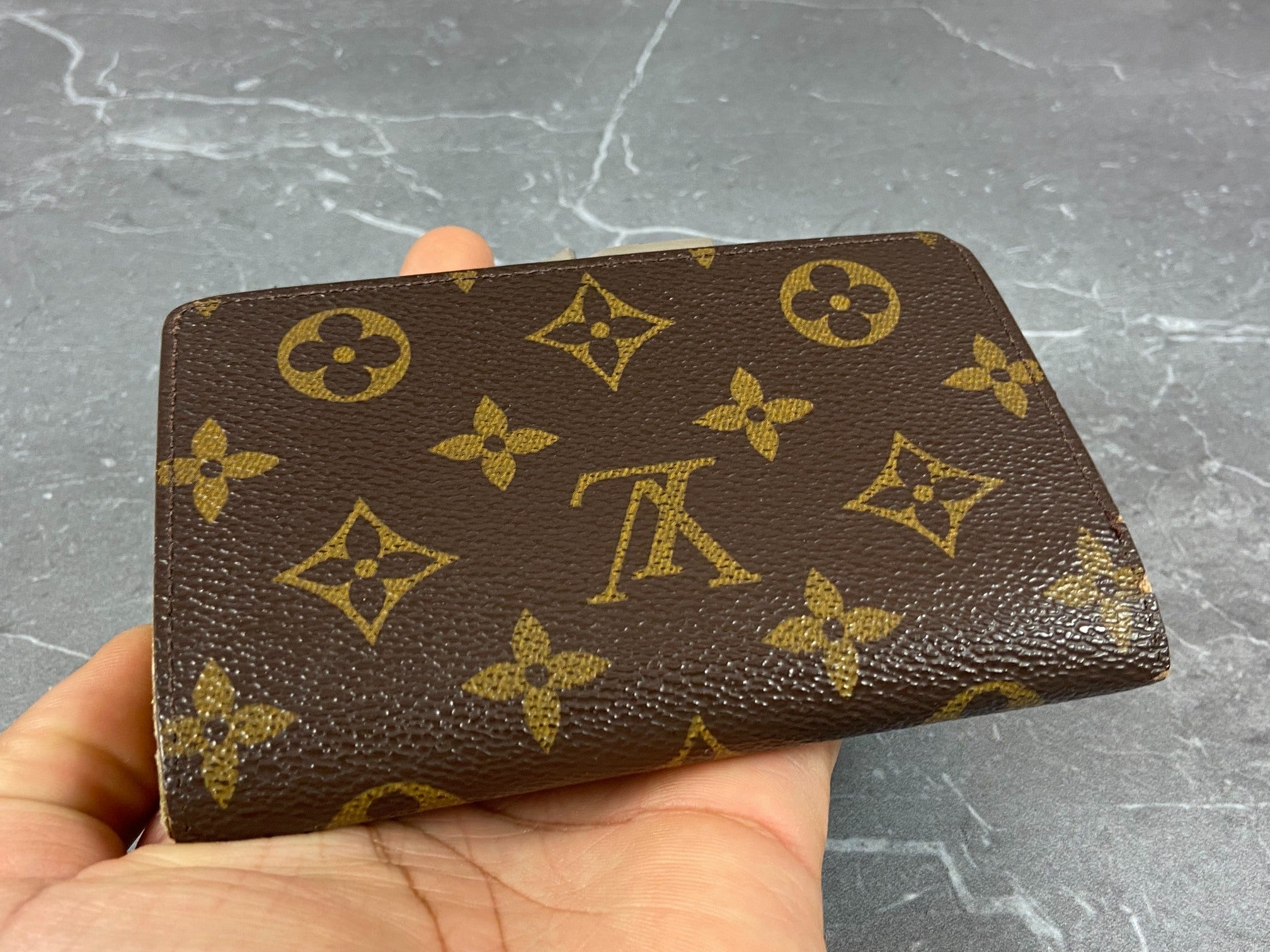 Louis Vuitton French Compact Wallet Monogram Canvas