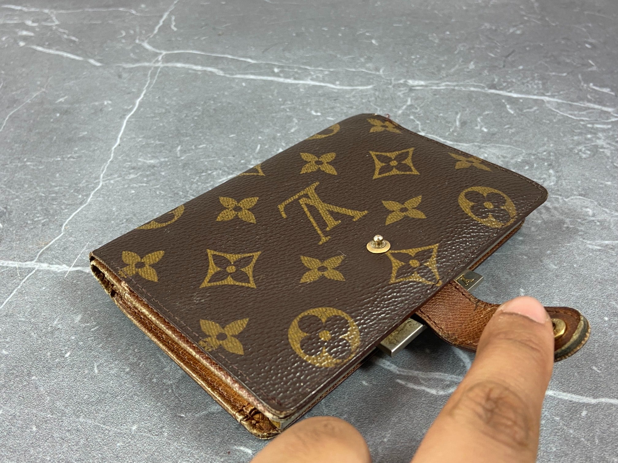 Louis Vuitton French Compact Wallet Monogram Canvas