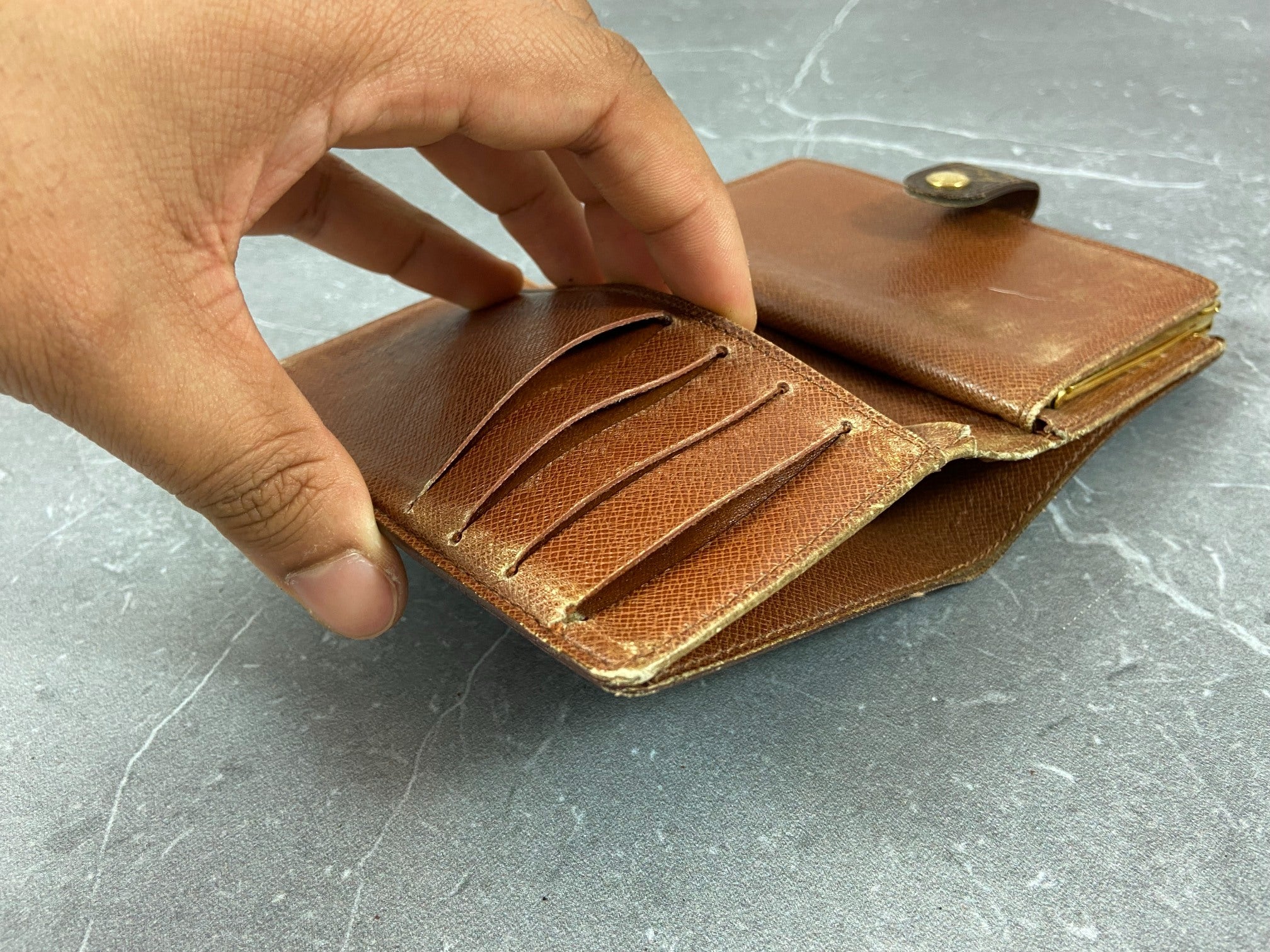 Louis Vuitton French Compact Wallet Monogram Canvas