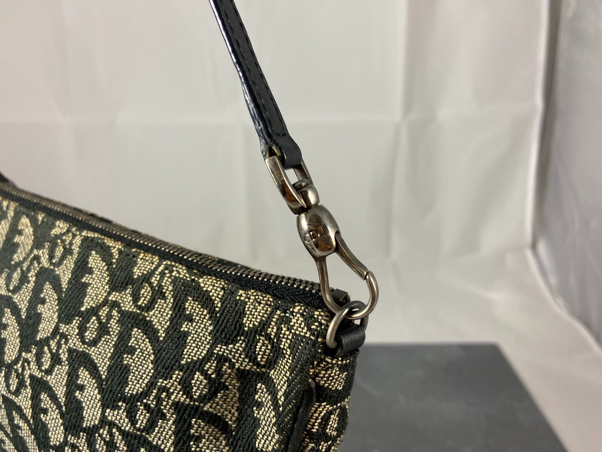 Christian Dior Saddle Pochette / Mini / Hobo Bag Black Trotter Monogram