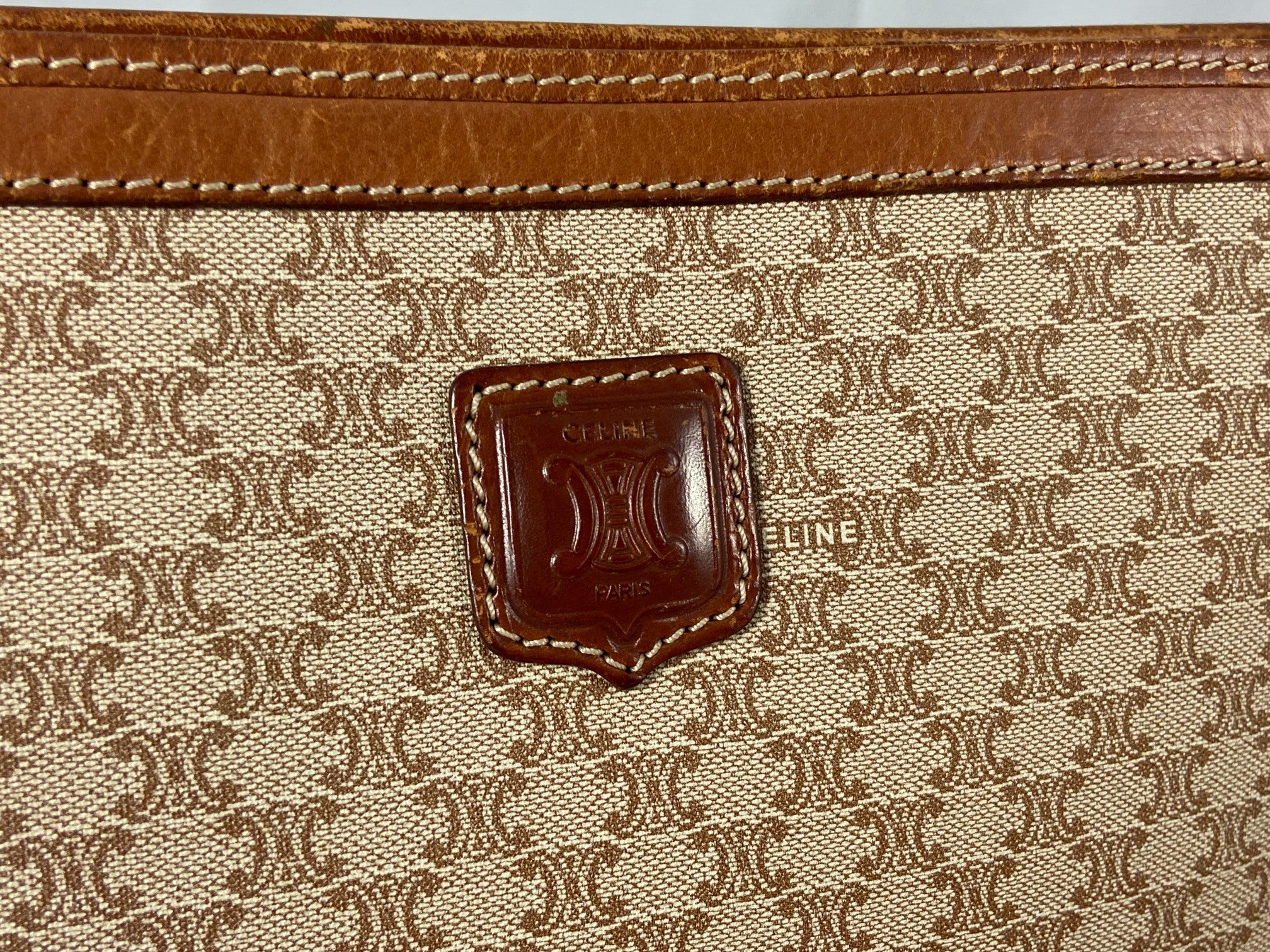 Celine Macadam Clutch Beige