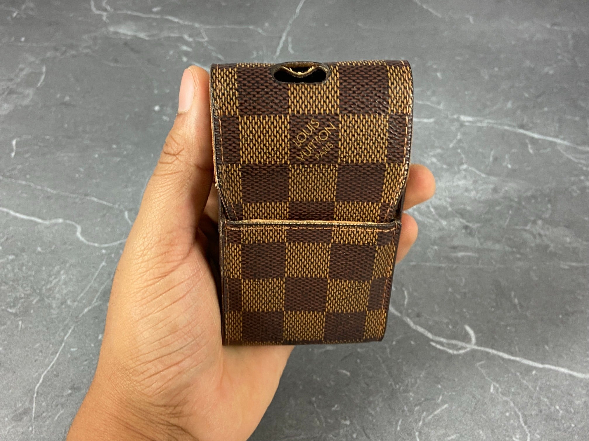 Louis Vuitton Phone / Cigarette Case Damier Ebene Canvas