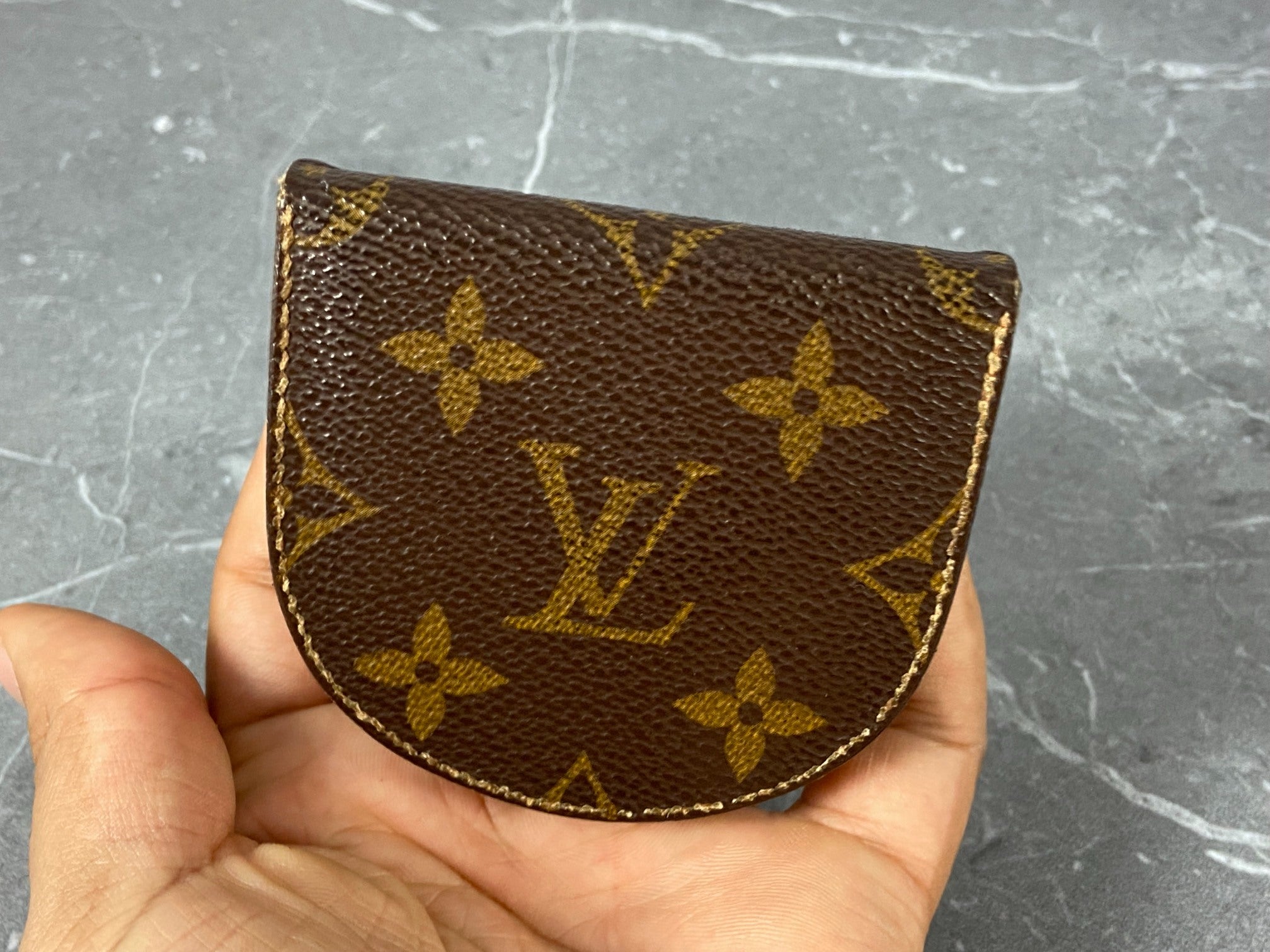 Louis Vuitton Coin Wallet Gousset Monogram Canvas