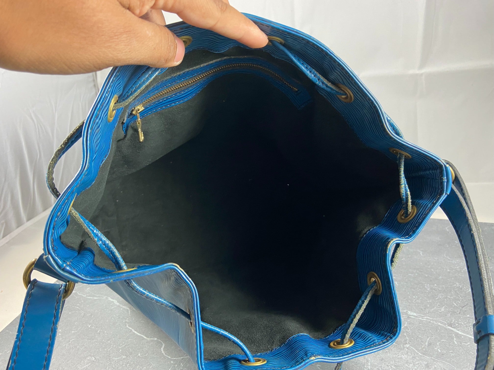 Louis Vuitton Sac Noé Petit Blue Epi Leather