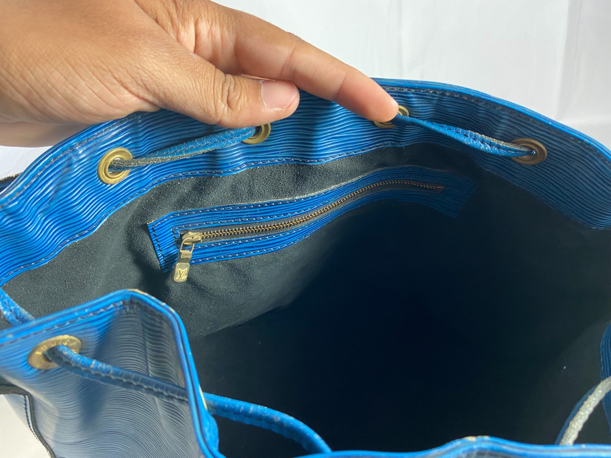 Louis Vuitton Sac Noé Petit Blue Epi Leather