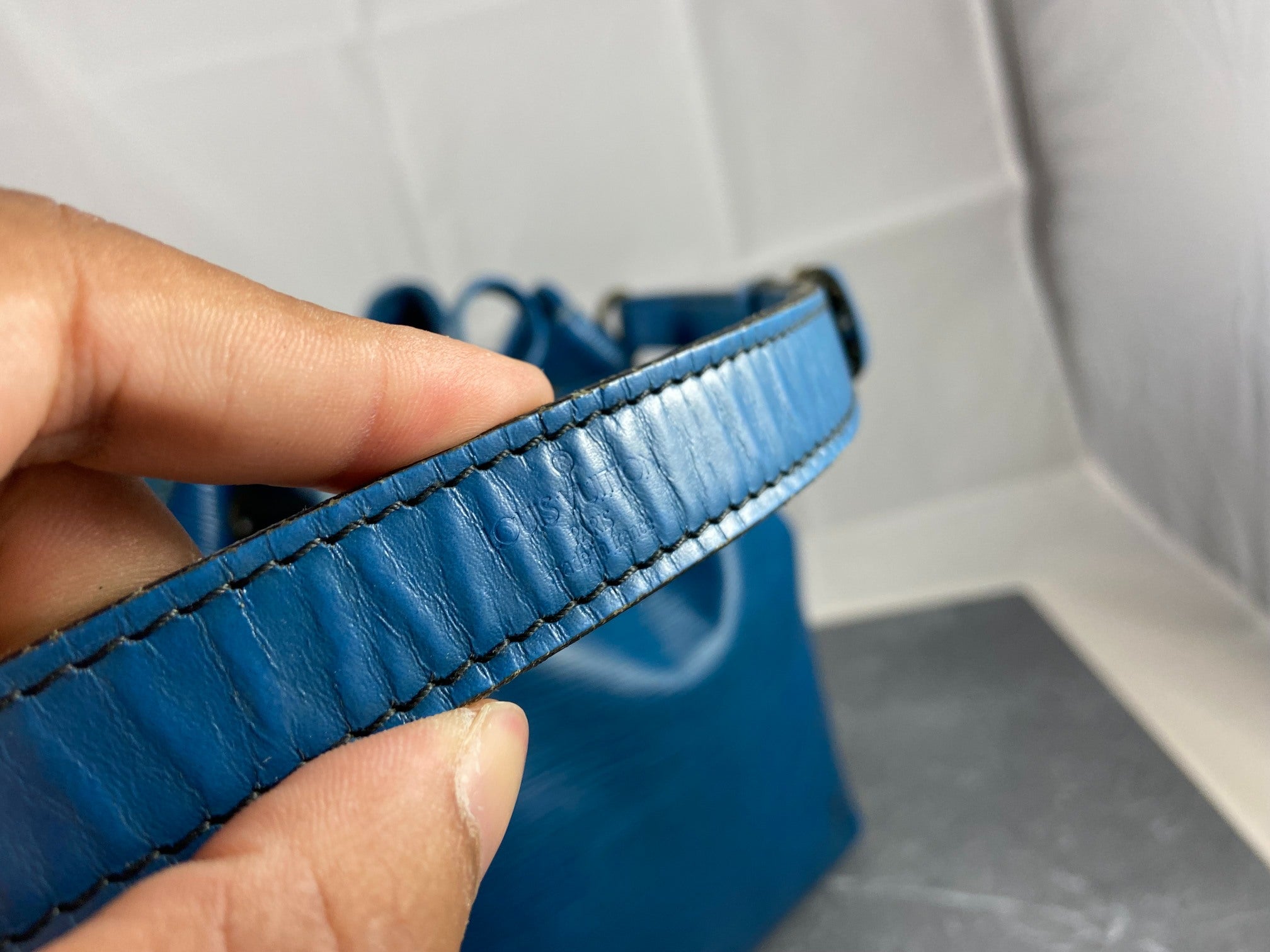 Louis Vuitton Sac Noé Petit Blue Epi Leather