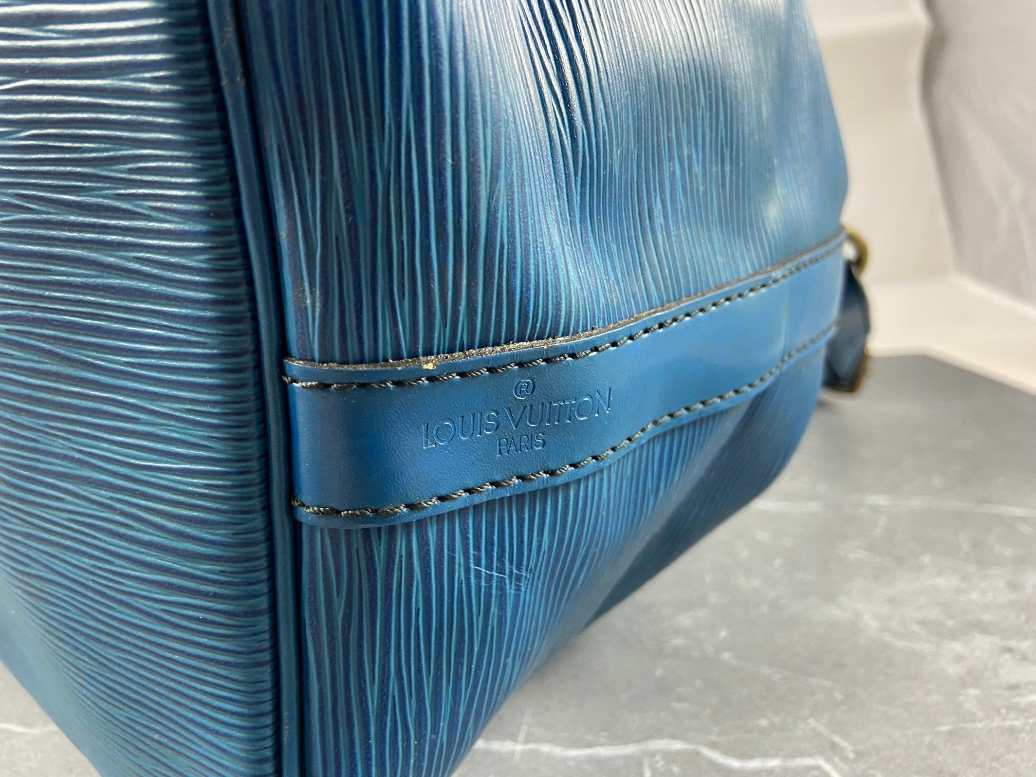 Louis Vuitton Sac Noé Petit Blue Epi Leather