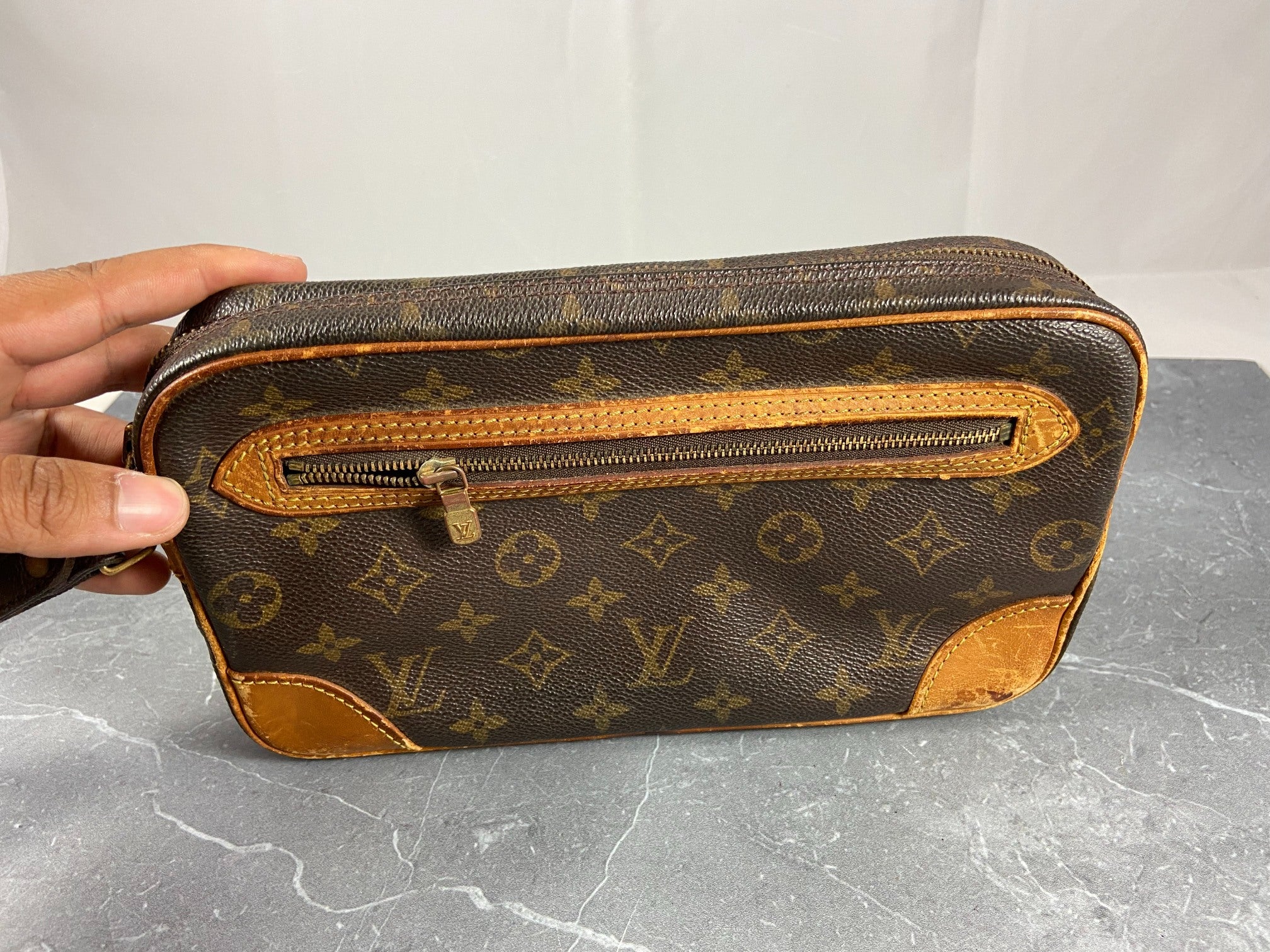 Louis Vuitton Marly Dragonne Clutch Monogram Canvas