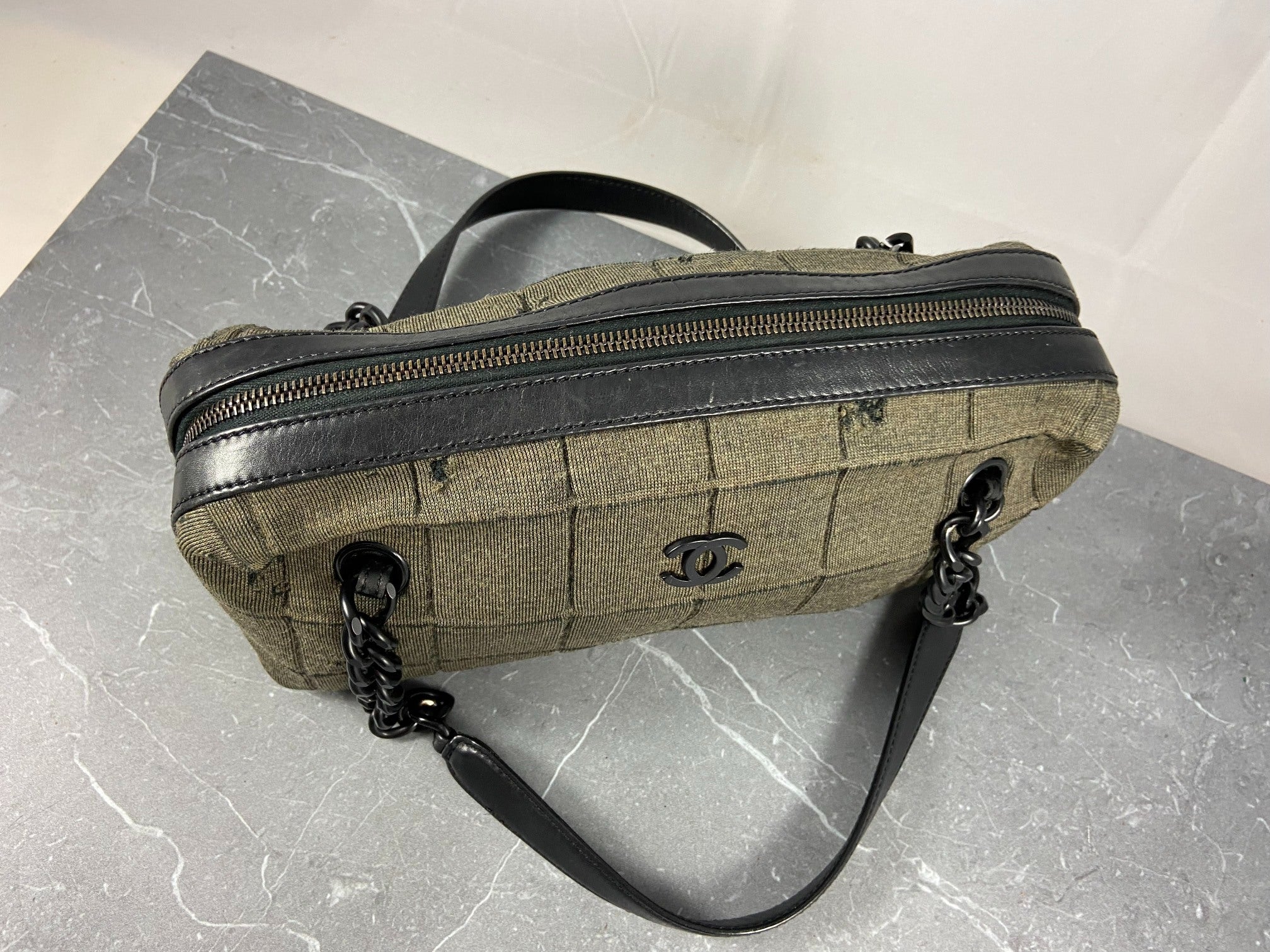 Chanel Wool Hand / Shoulder Bag Black