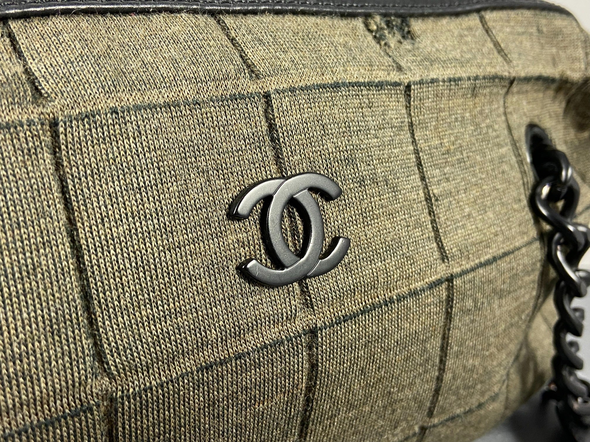 Chanel Wool Hand / Shoulder Bag Black