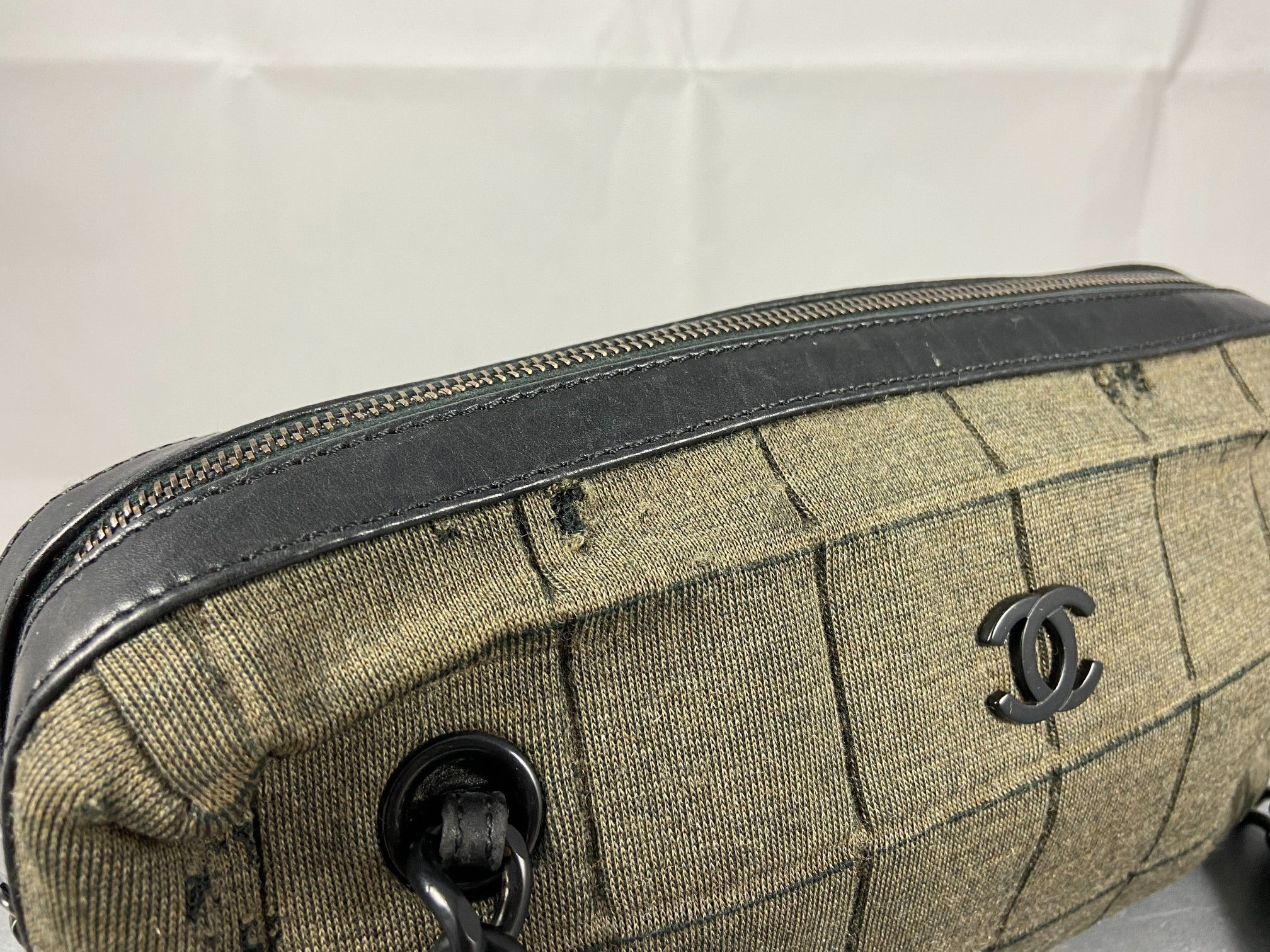 Chanel Wool Hand / Shoulder Bag Black