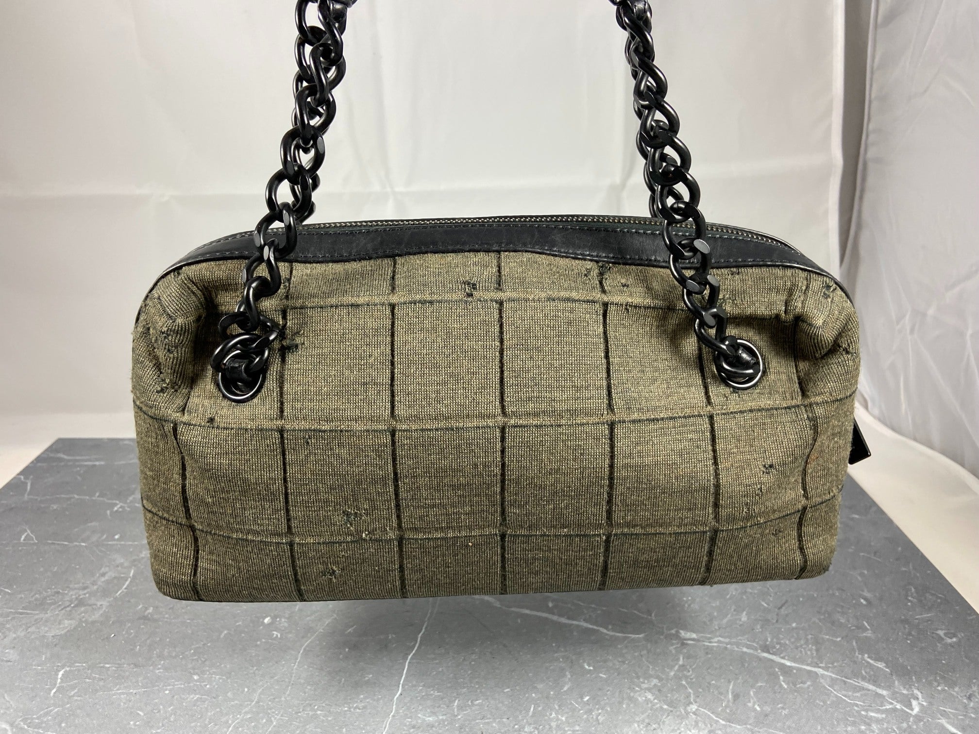 Chanel Wool Hand / Shoulder Bag Black