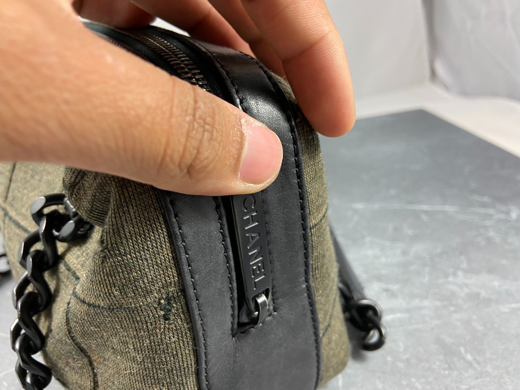 Chanel Wool Hand / Shoulder Bag Black