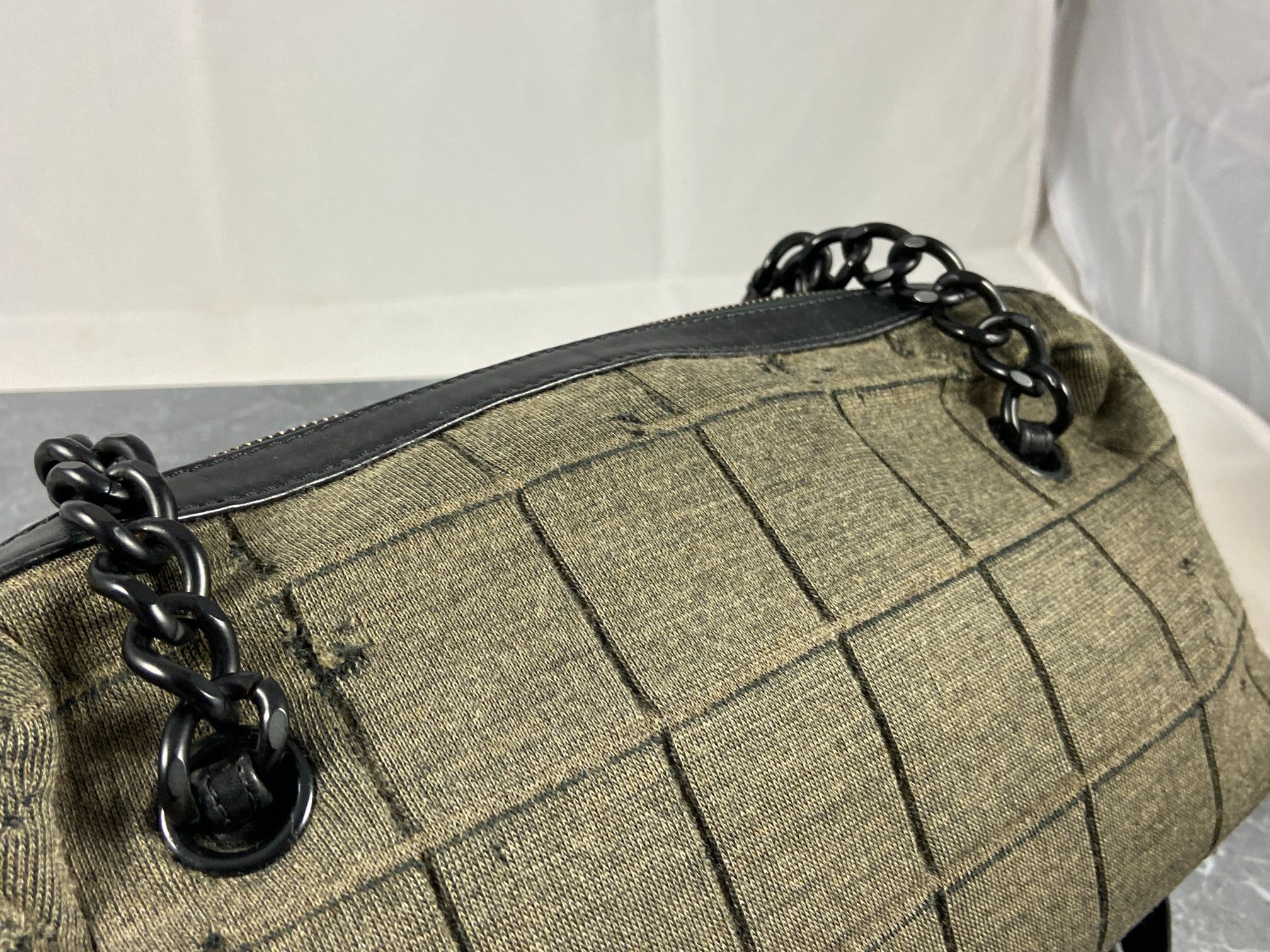 Chanel Wool Hand / Shoulder Bag Black