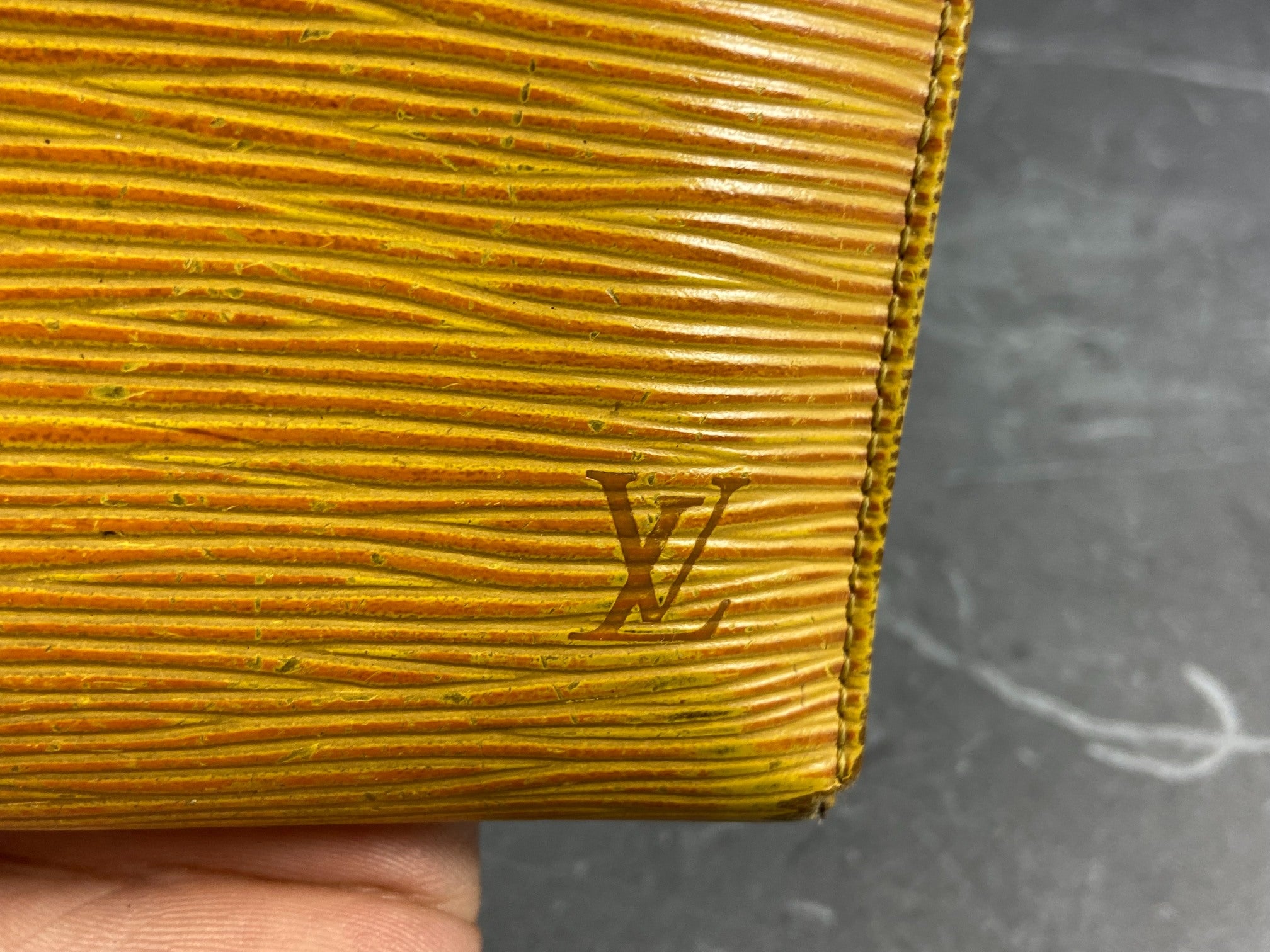 Louis Vuitton French Long Wallet Yellow Epi Leather