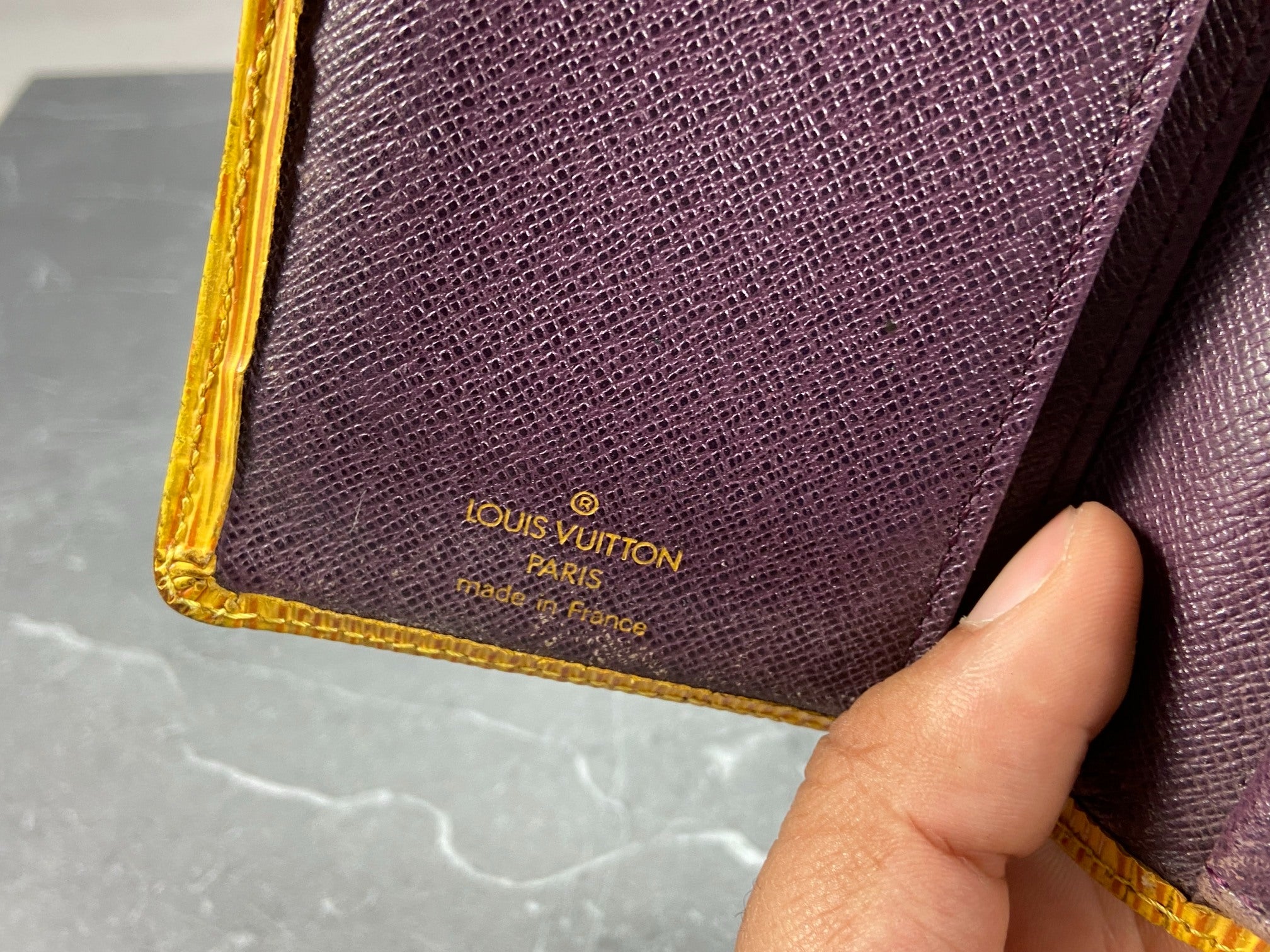 Louis Vuitton French Long Wallet Yellow Epi Leather