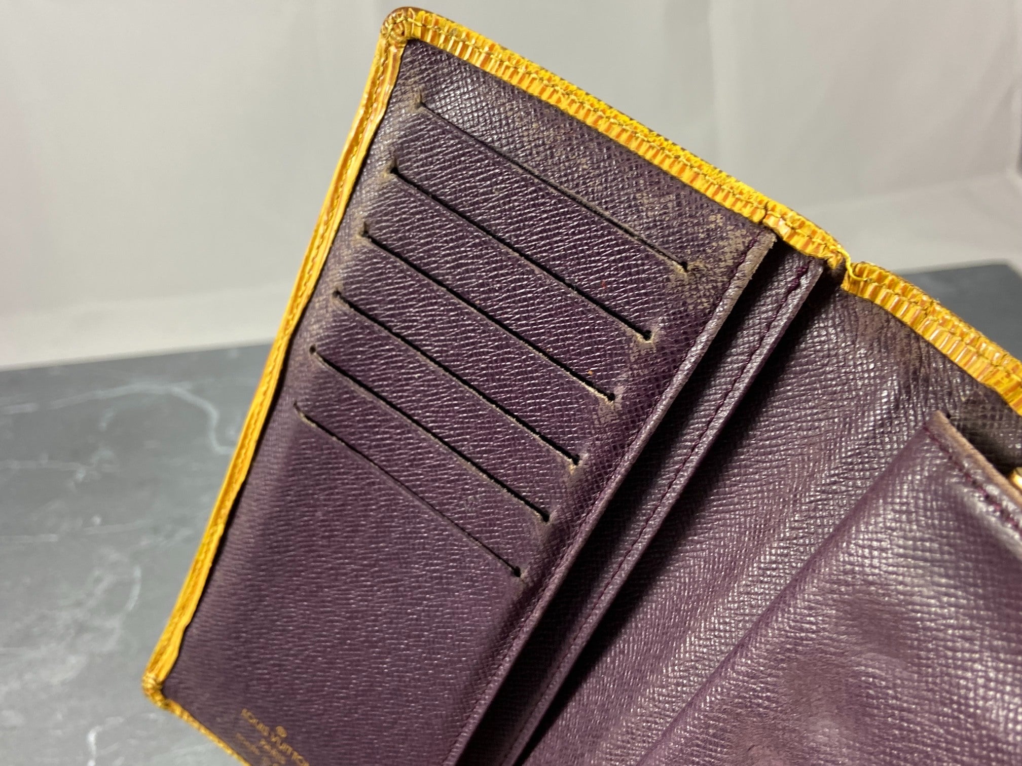 Louis Vuitton French Long Wallet Yellow Epi Leather