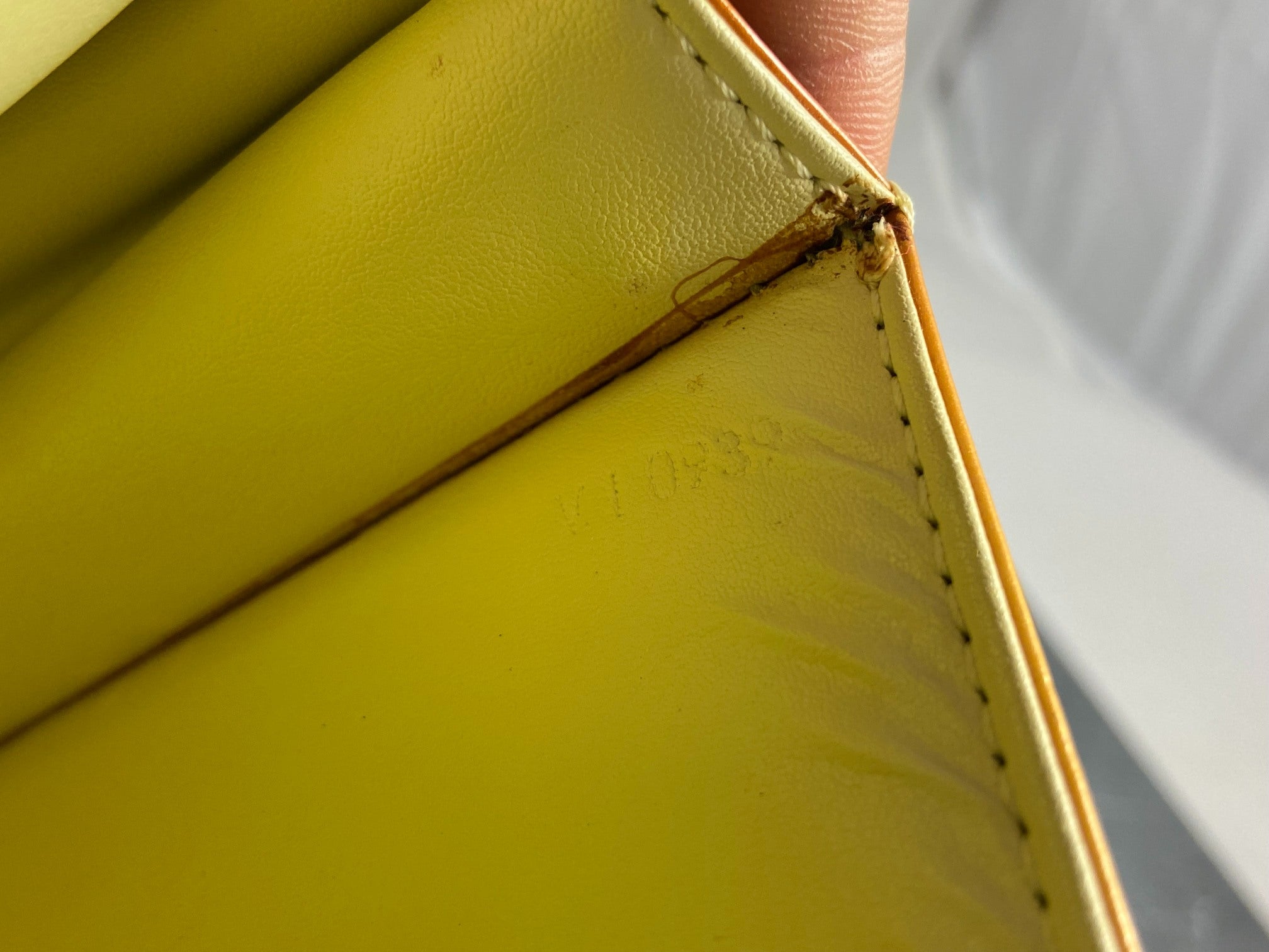 Louis Vuitton Spring Street Handbag Yellow Vernis Leather