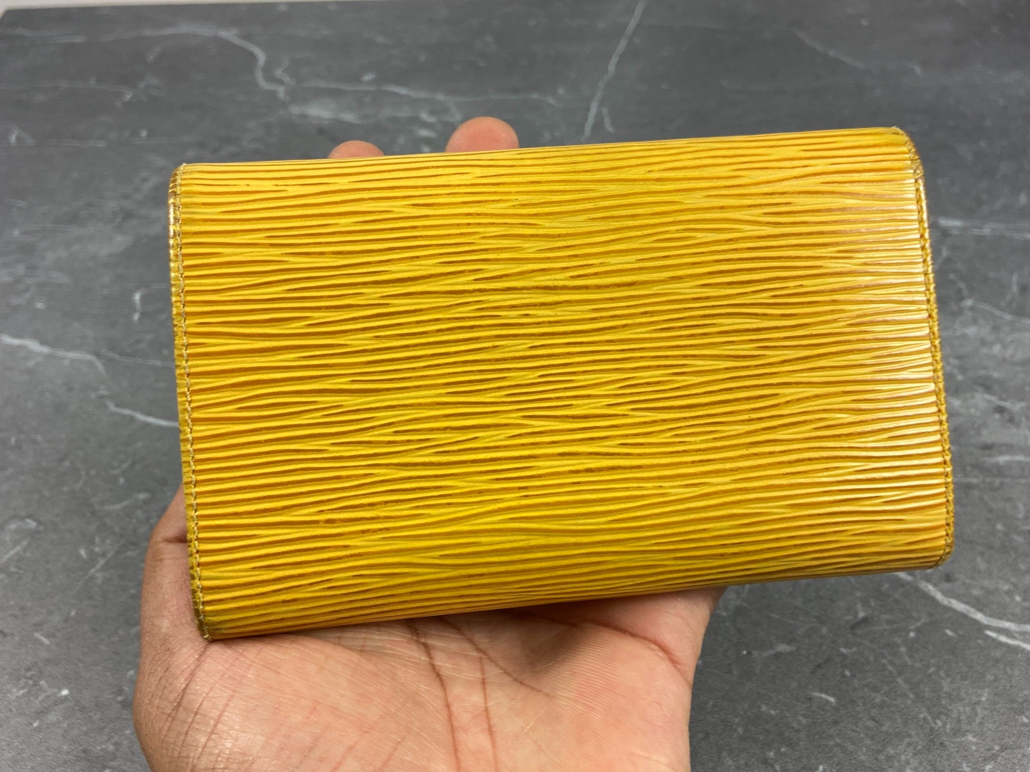 Louis Vuitton Porte-Monnaie Tresor Yellow Epi Leather