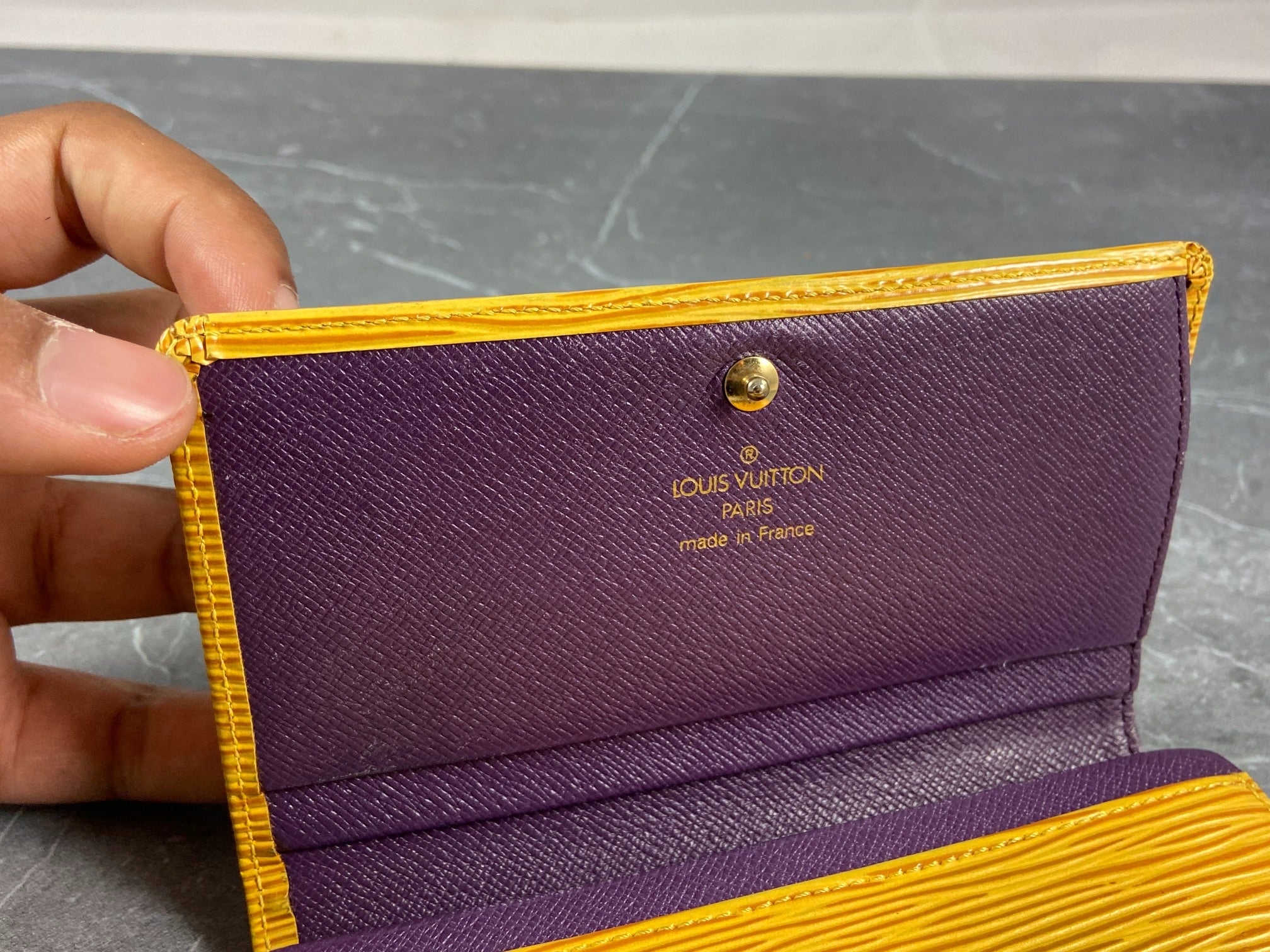 Louis Vuitton Porte-Monnaie Tresor Yellow Epi Leather