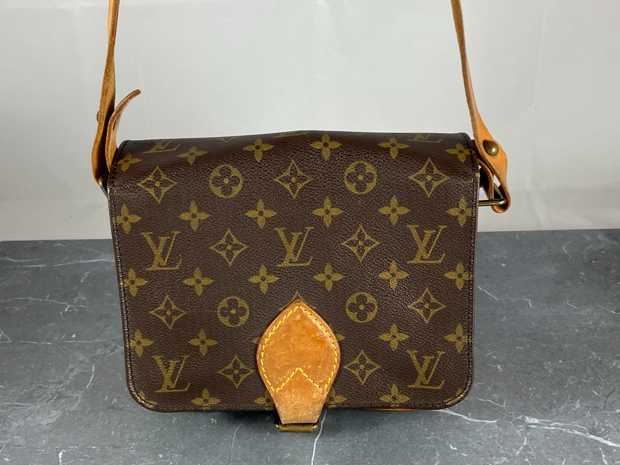 Louis Vuitton Cartouchière MM Shoulder Bag Monogram Canvas