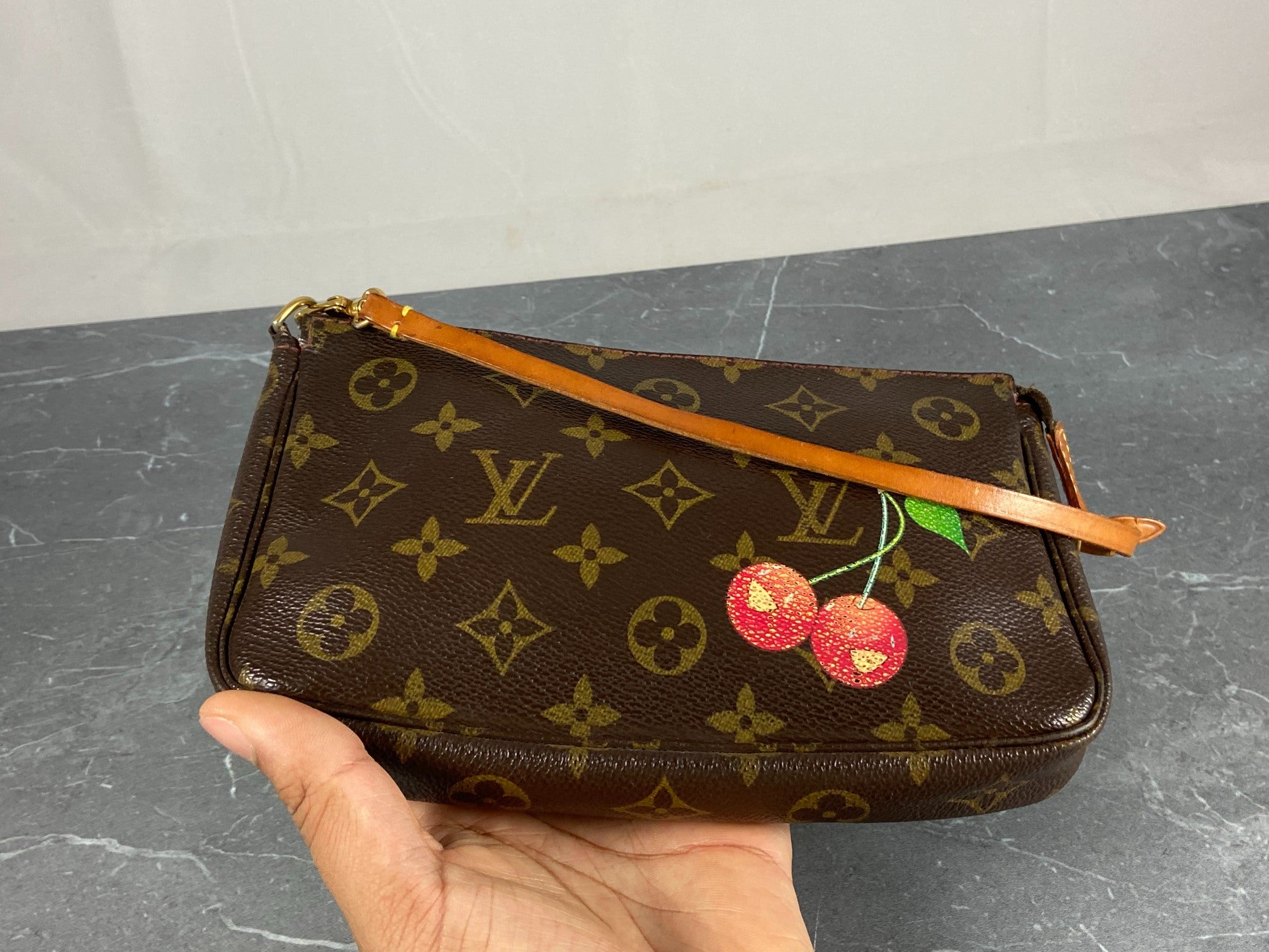 Louis Vuitton Takashi Murakami Cherry Pochette Accessoires Monogram Canvas