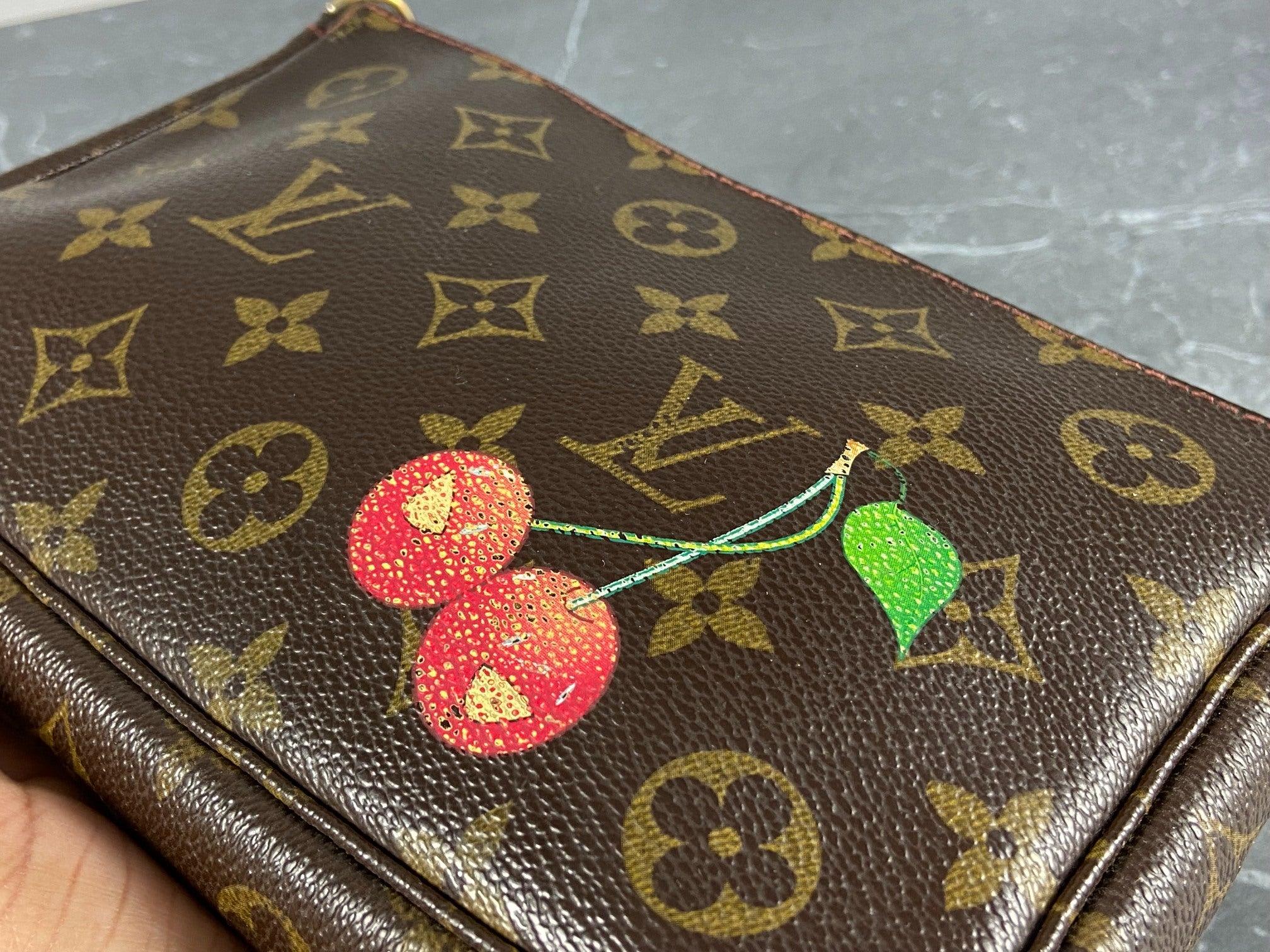 Louis Vuitton Takashi Murakami Cherry Pochette Accessoires Monogram Canvas