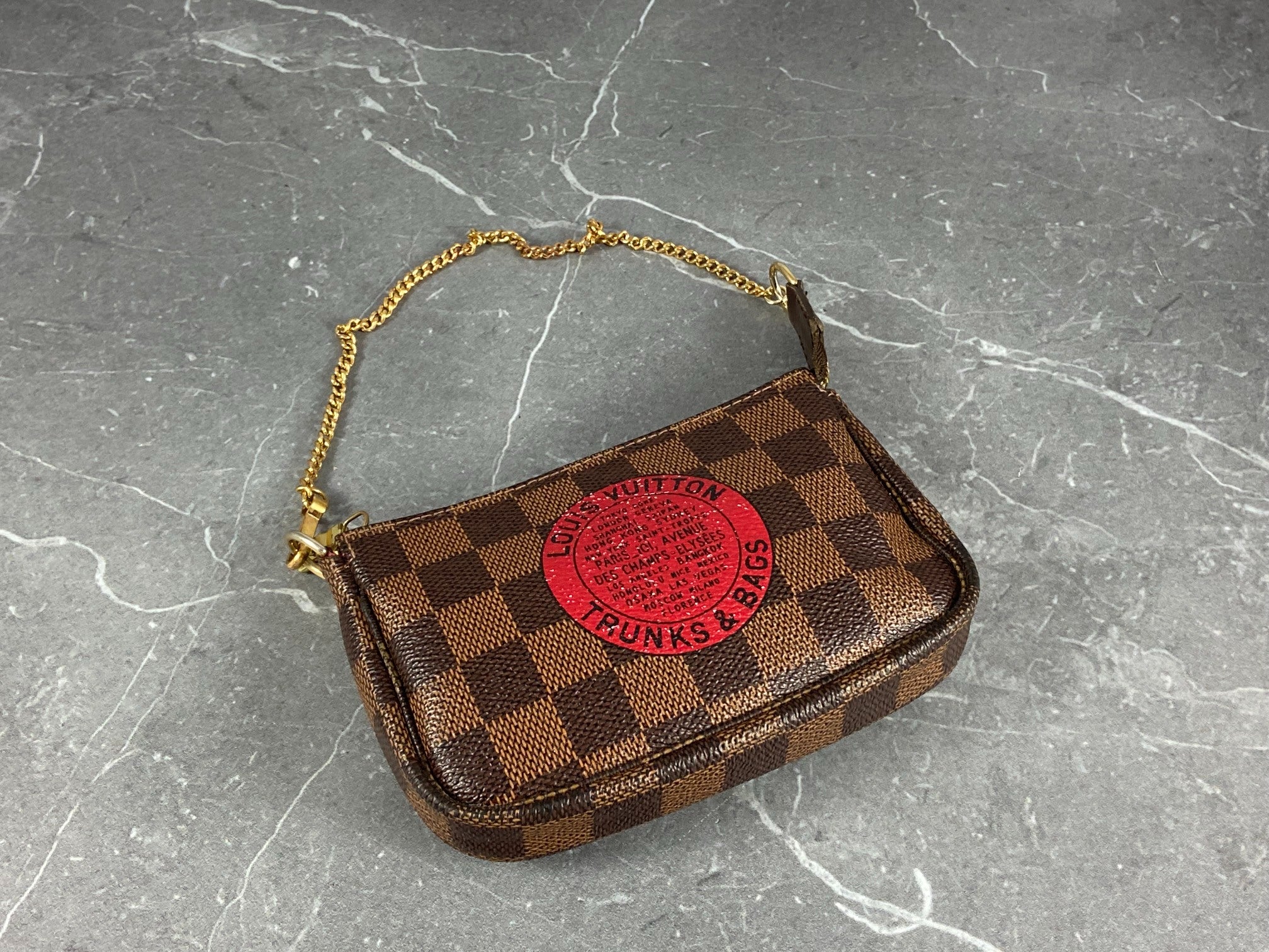 Louis Vuitton Mini Pochette Accessoires Trunks & Bags Edition Damier Ebene Canvas