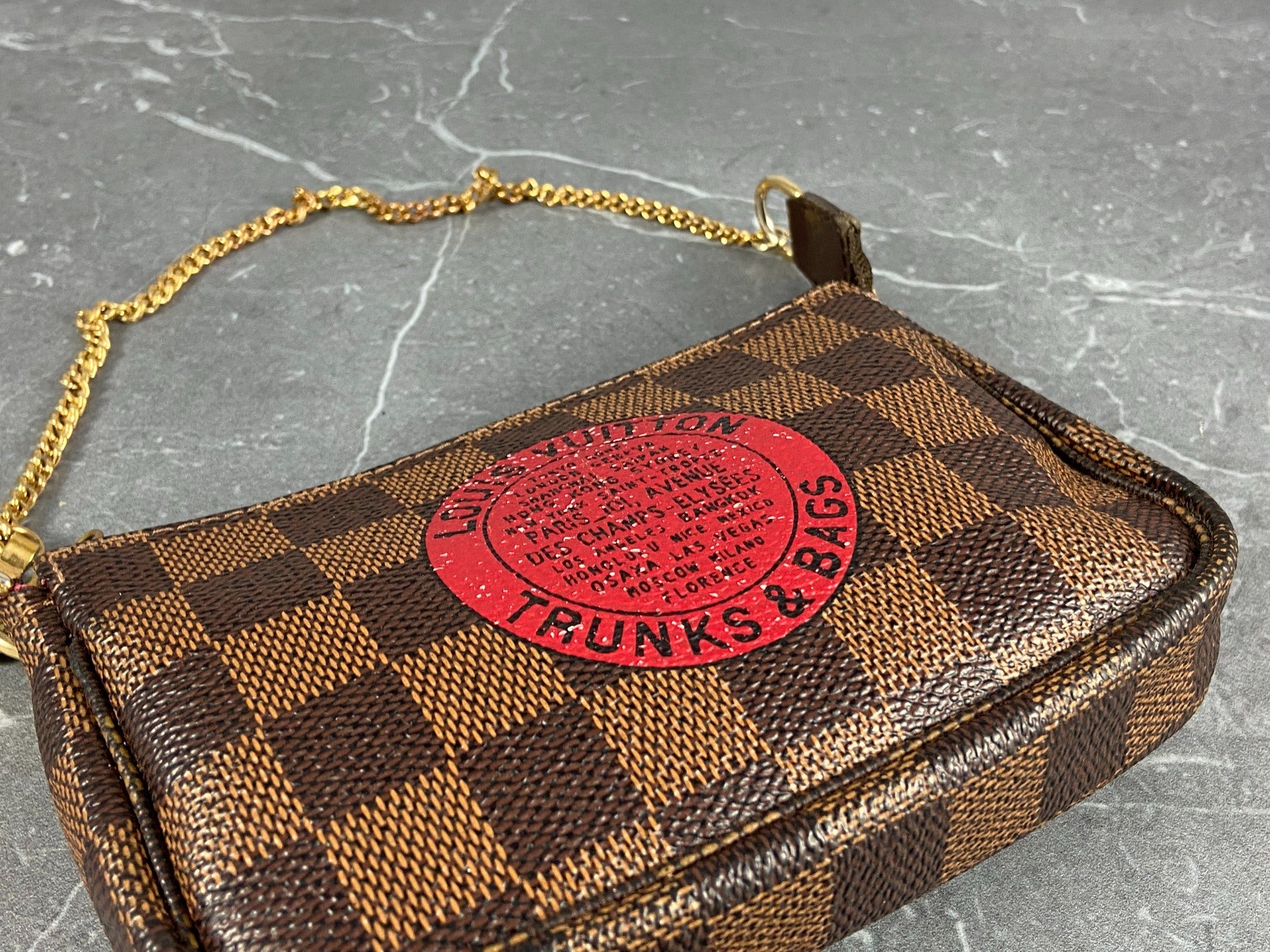 Louis Vuitton Mini Pochette Accessoires Trunks & Bags Edition Damier Ebene Canvas