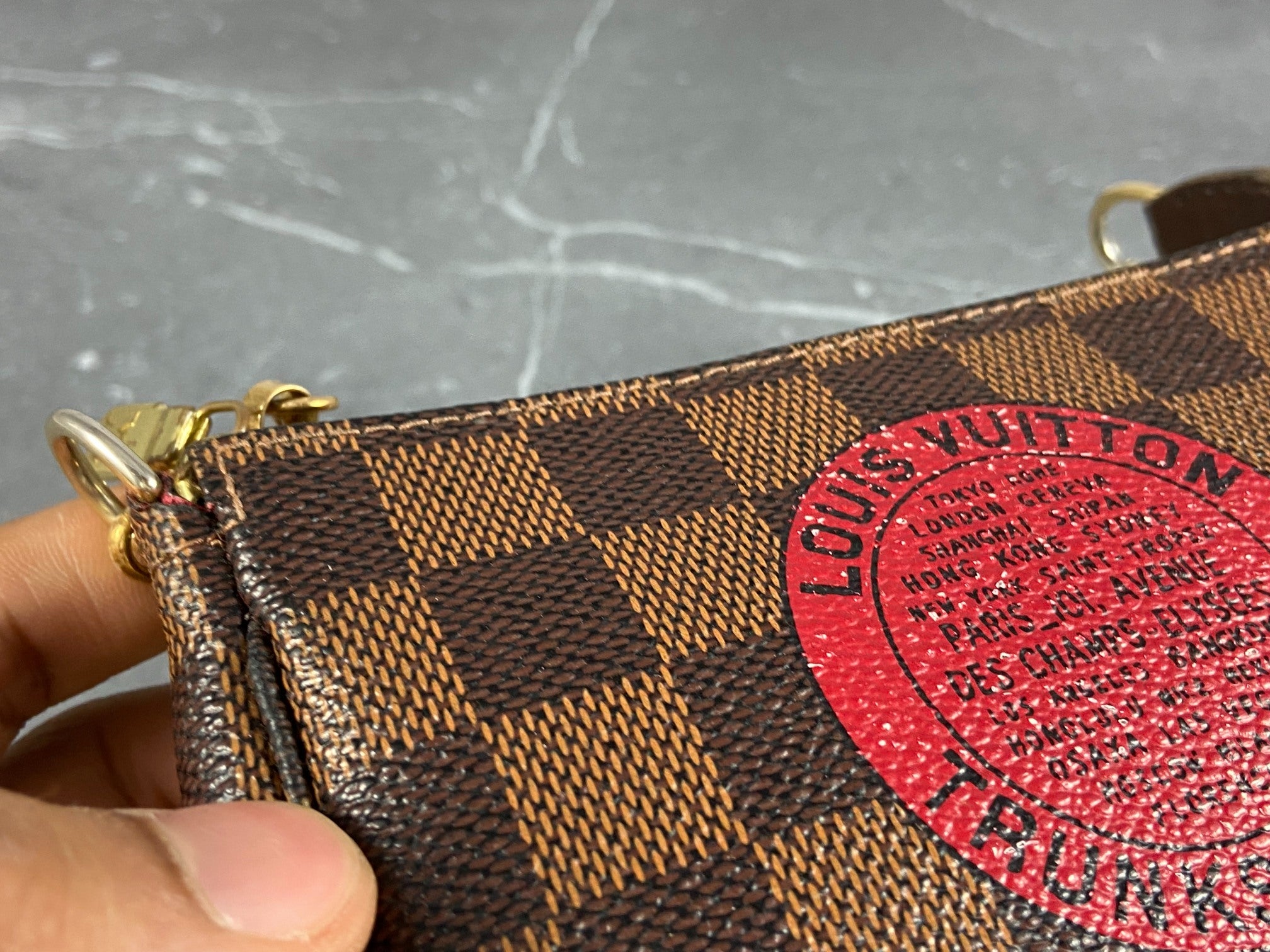 Louis Vuitton Mini Pochette Accessoires Trunks & Bags Edition Damier Ebene Canvas