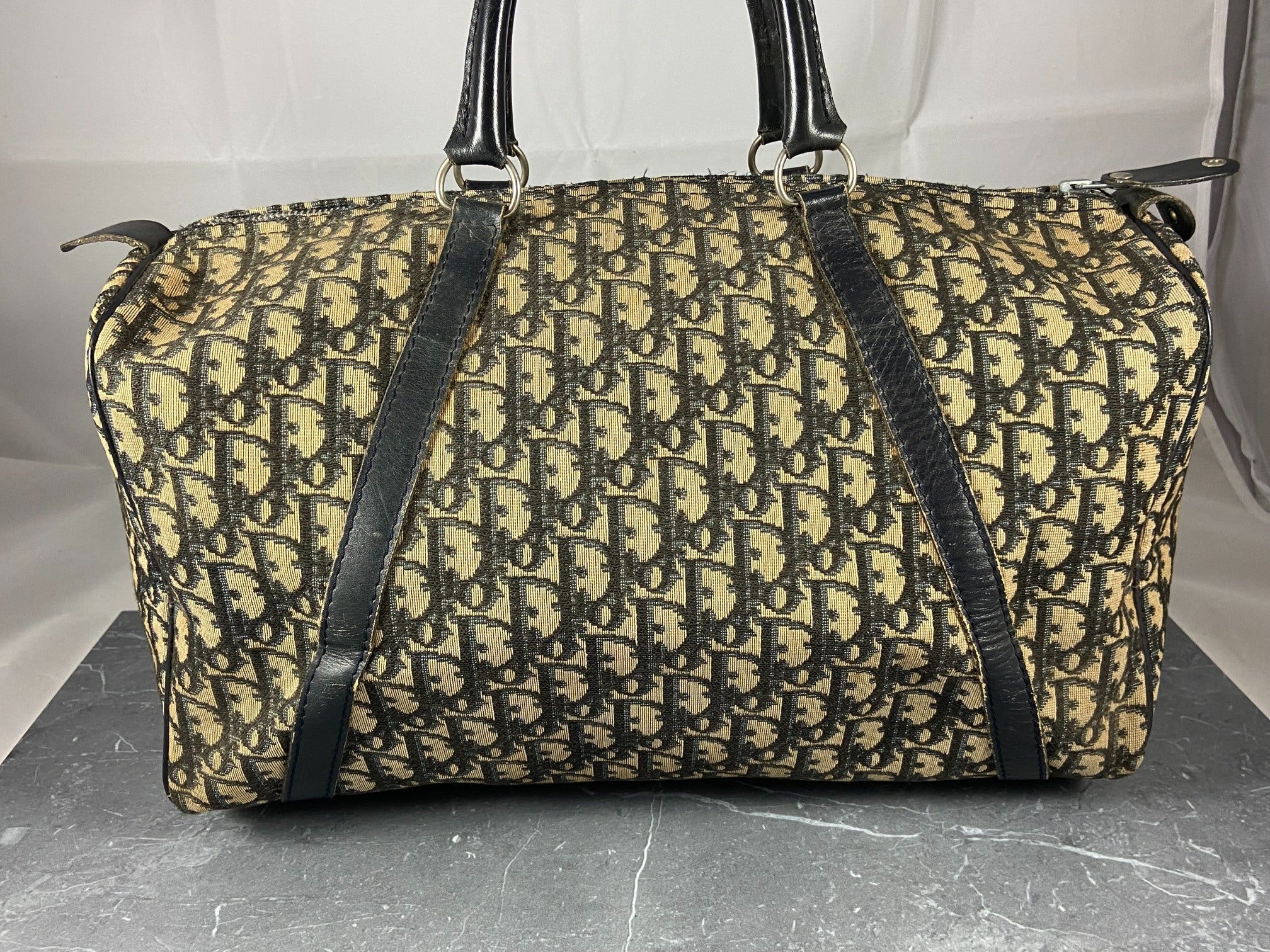 Christian Dior Boston / Duffle Bag Blue Trotter Monogram