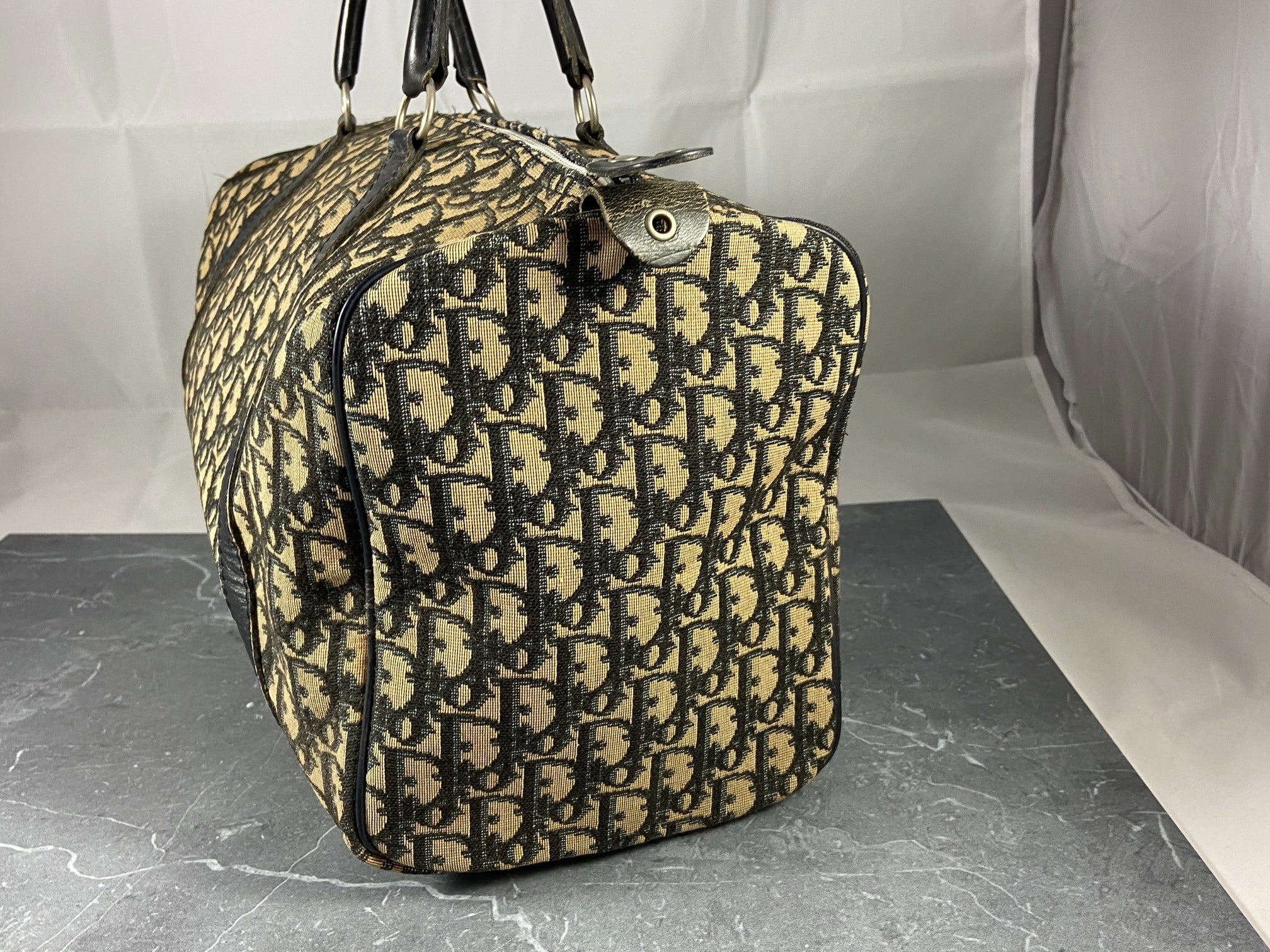 Christian Dior Boston / Duffle Bag Blue Trotter Monogram