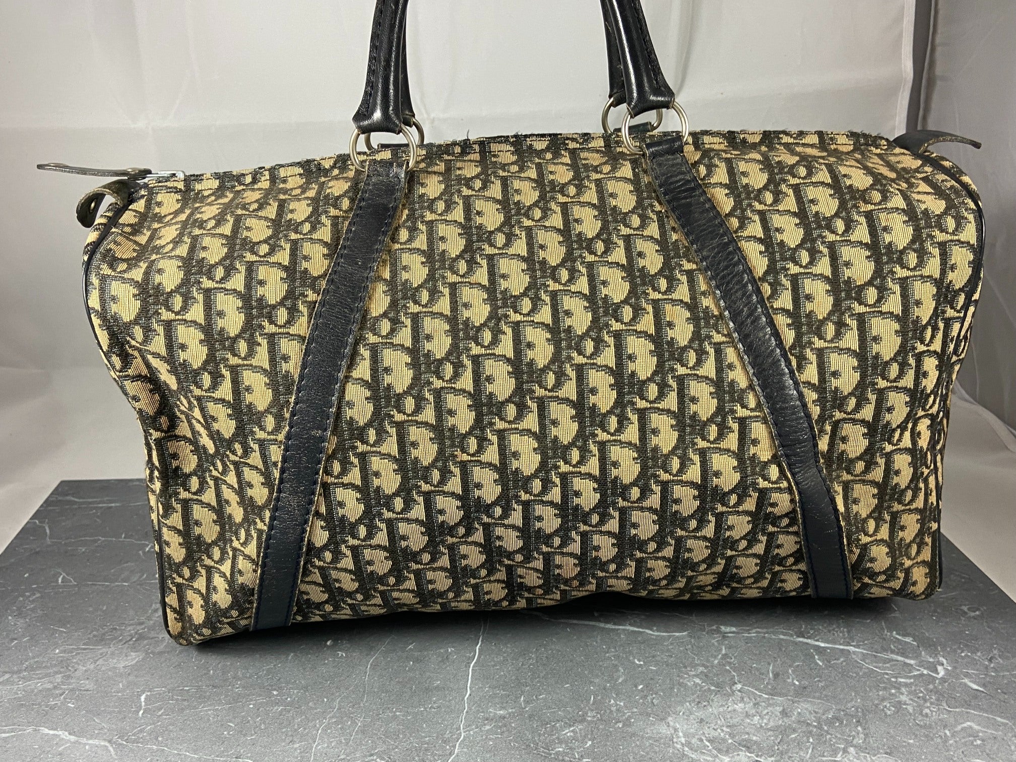 Christian Dior Boston / Duffle Bag Blue Trotter Monogram