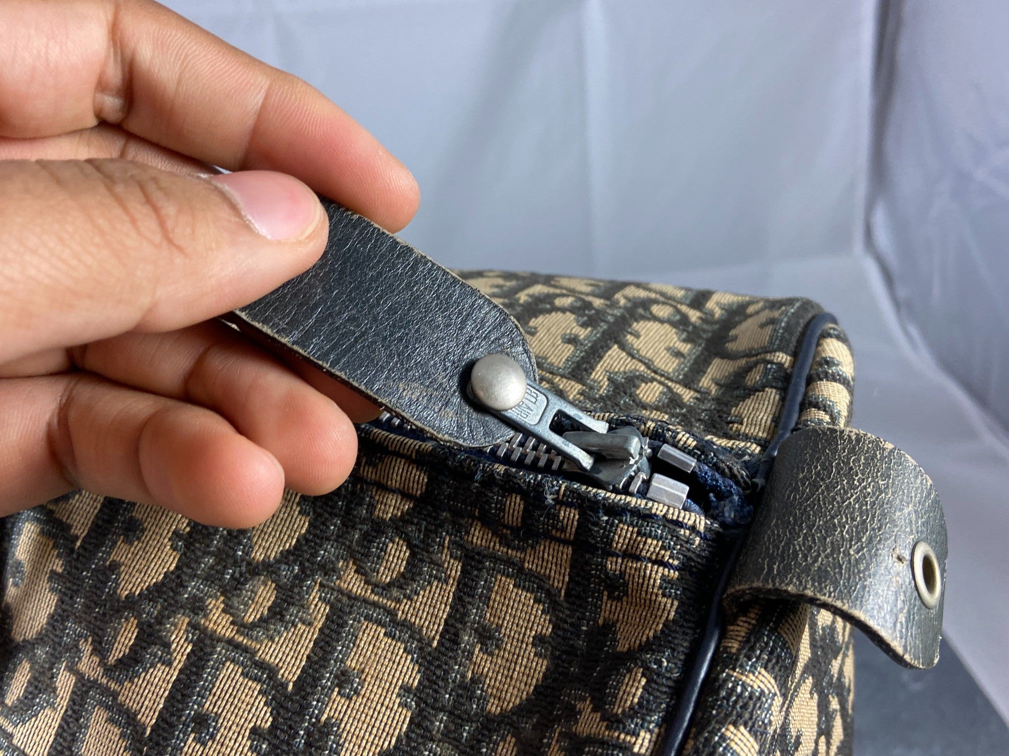 Christian Dior Boston / Duffle Bag Blue Trotter Monogram