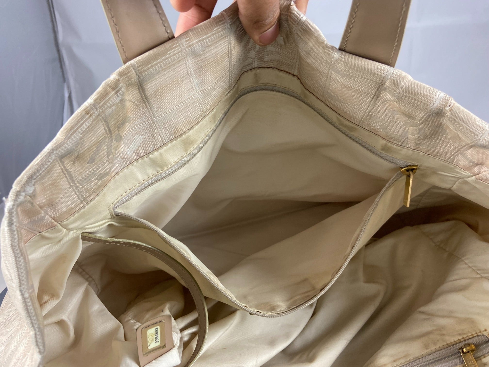 Chanel Travel Line Hand / Shoulder Bag Beige