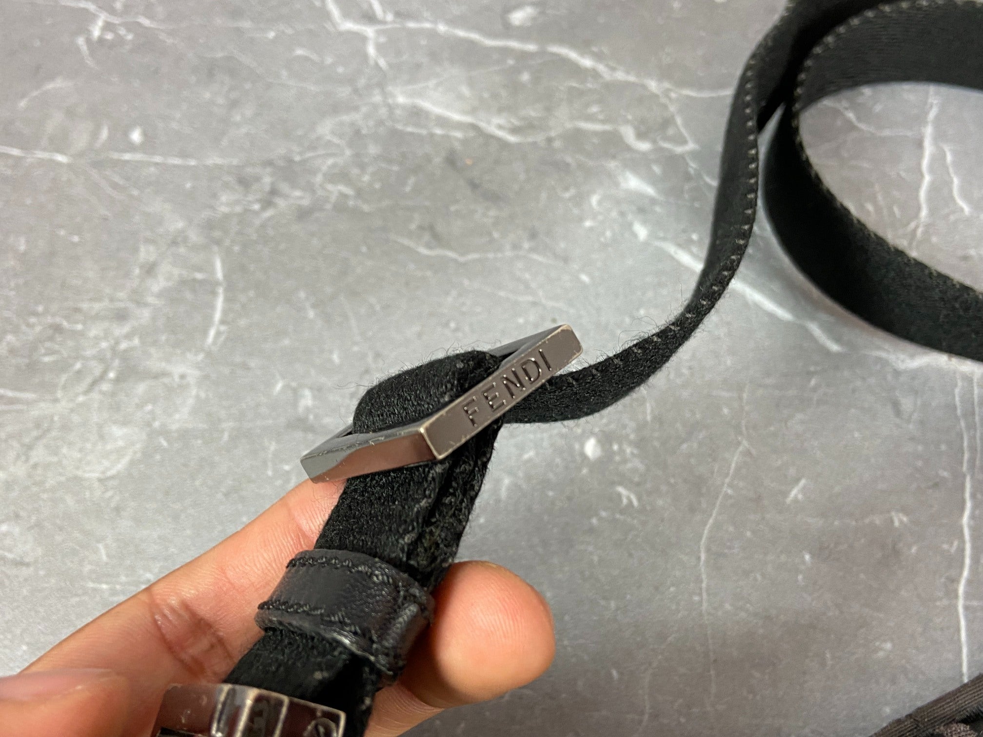 Fendi Shoulder / Side Bag Black Zucchino Monogram