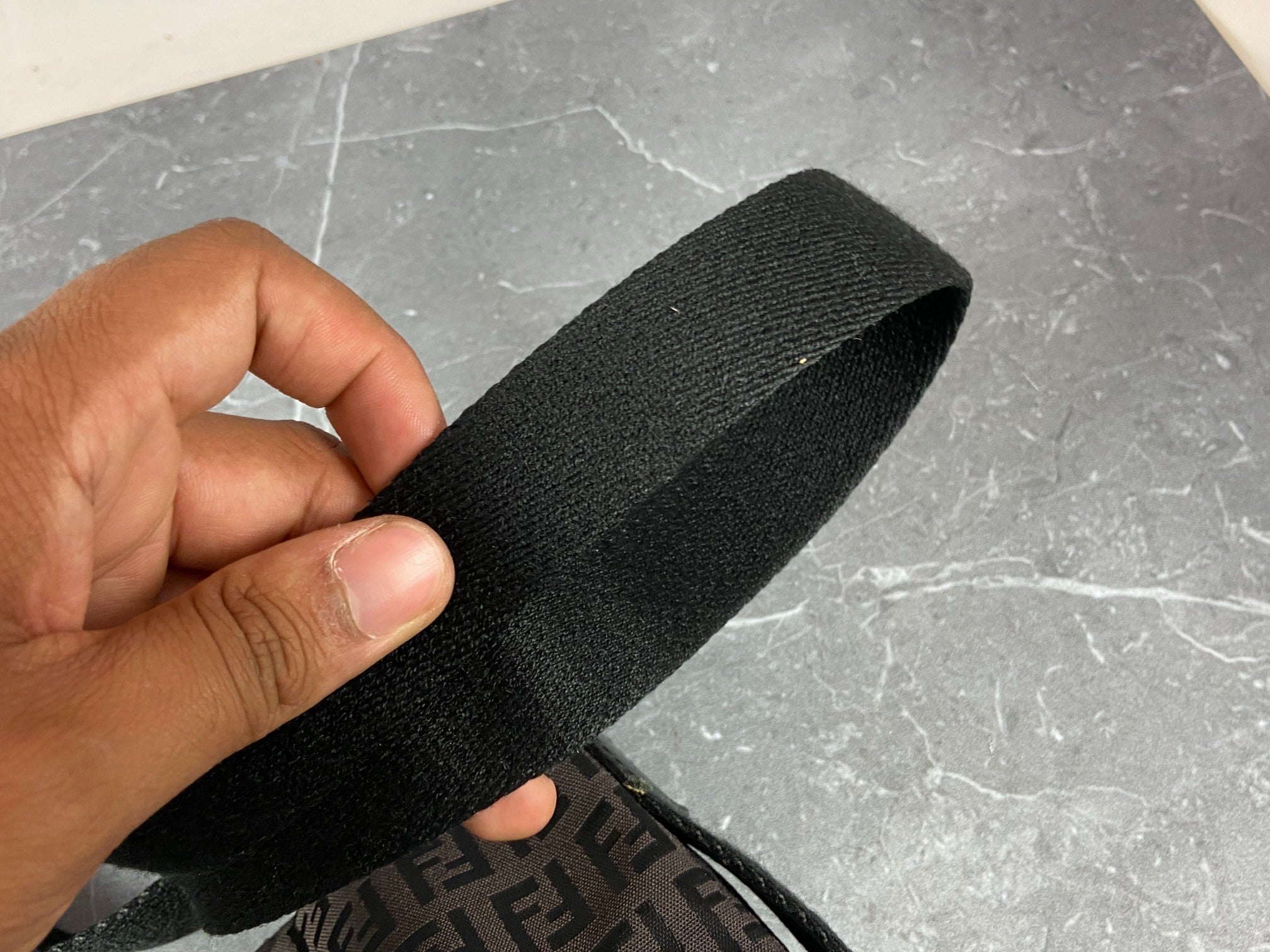 Fendi Shoulder / Side Bag Black Zucchino Monogram