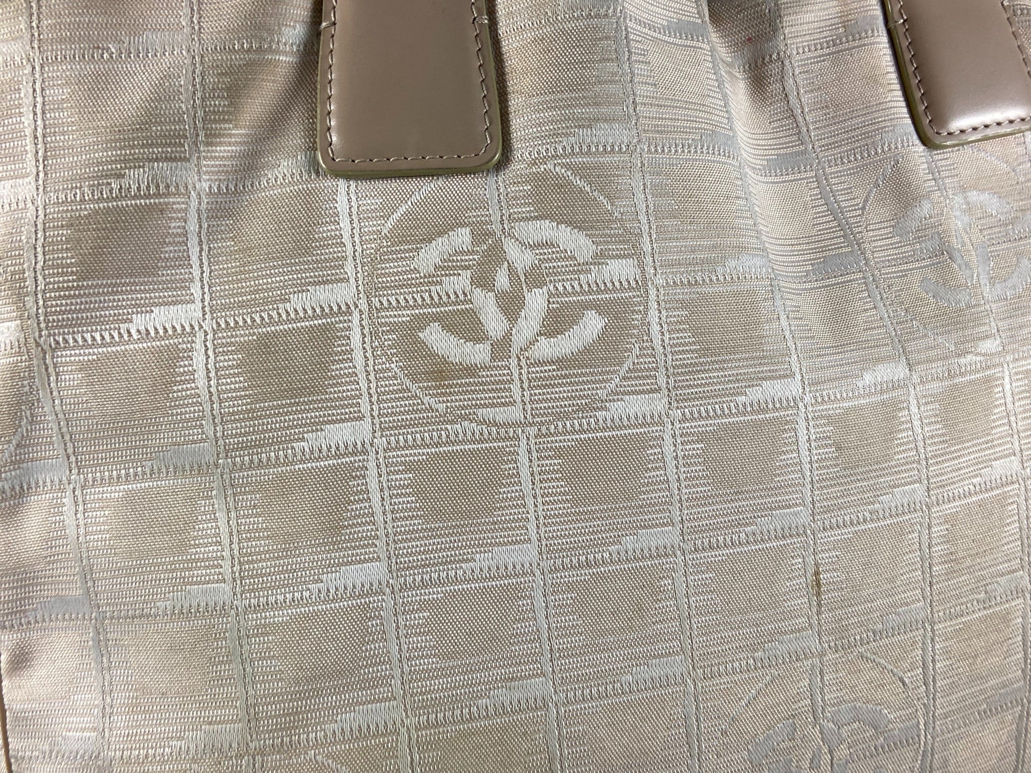 Chanel Travel Line Hand / Shoulder Bag Beige