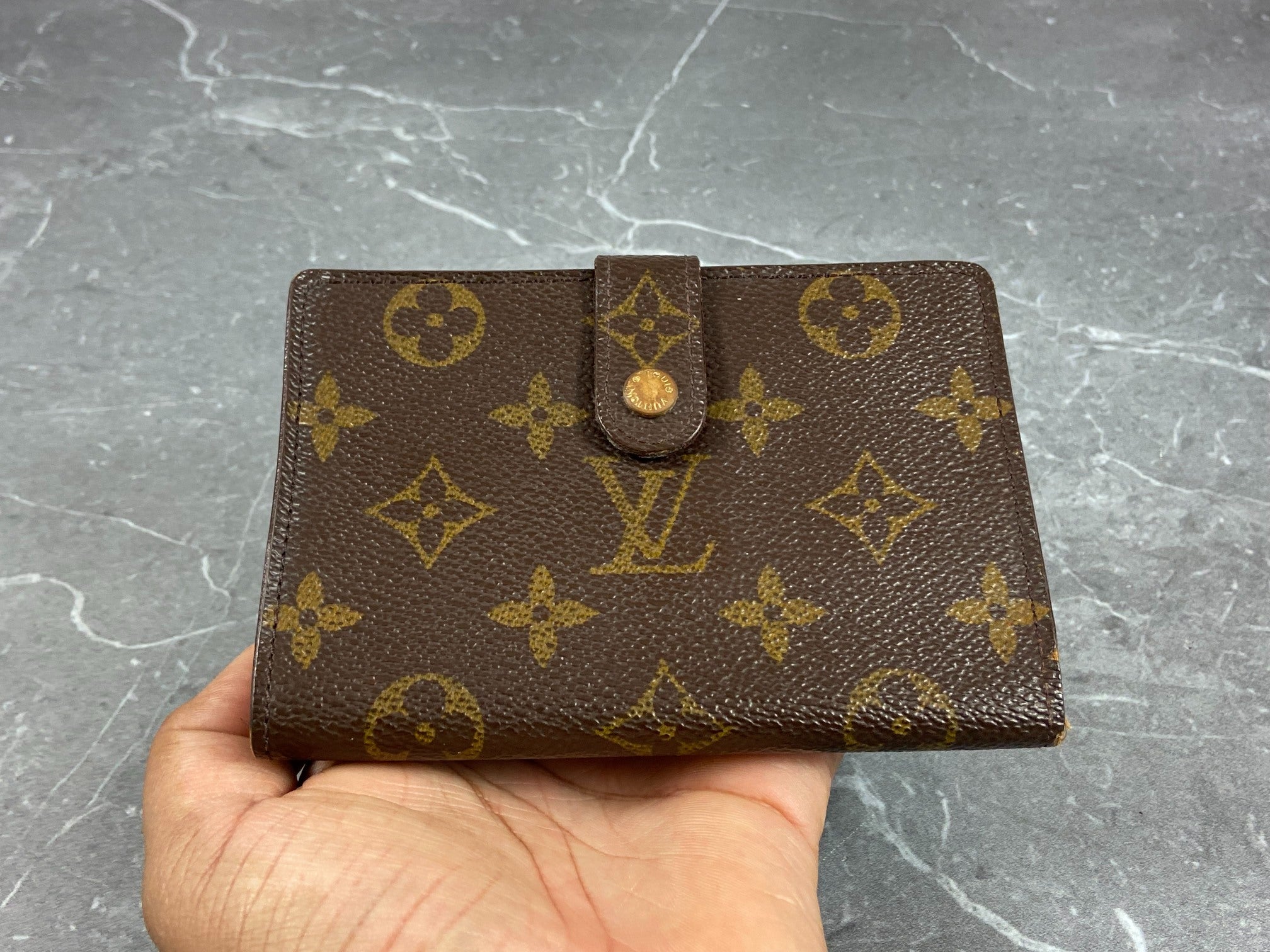 Louis Vuitton French Compact Wallet Monogram Canvas