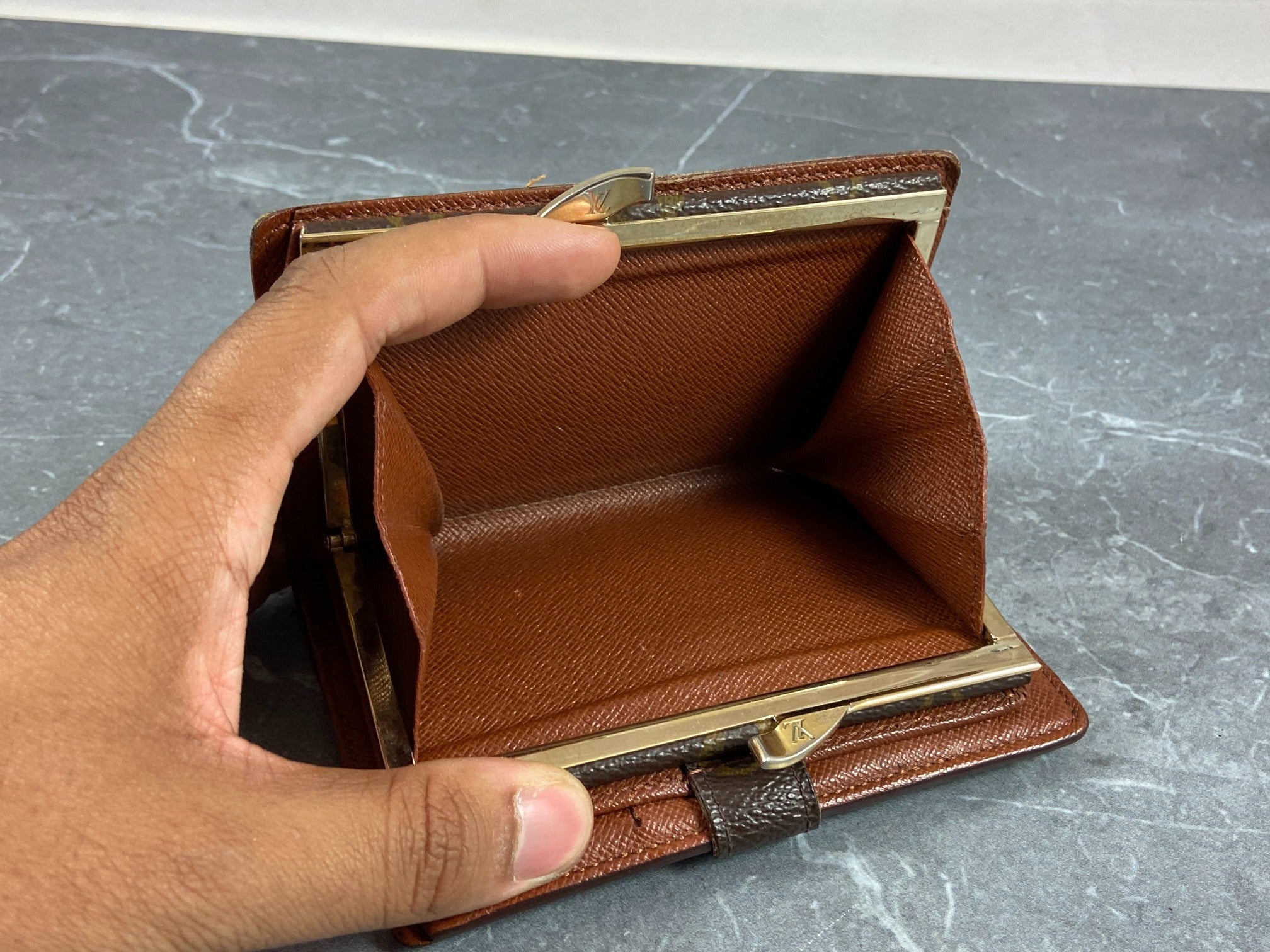 Louis Vuitton French Compact Wallet Monogram Canvas