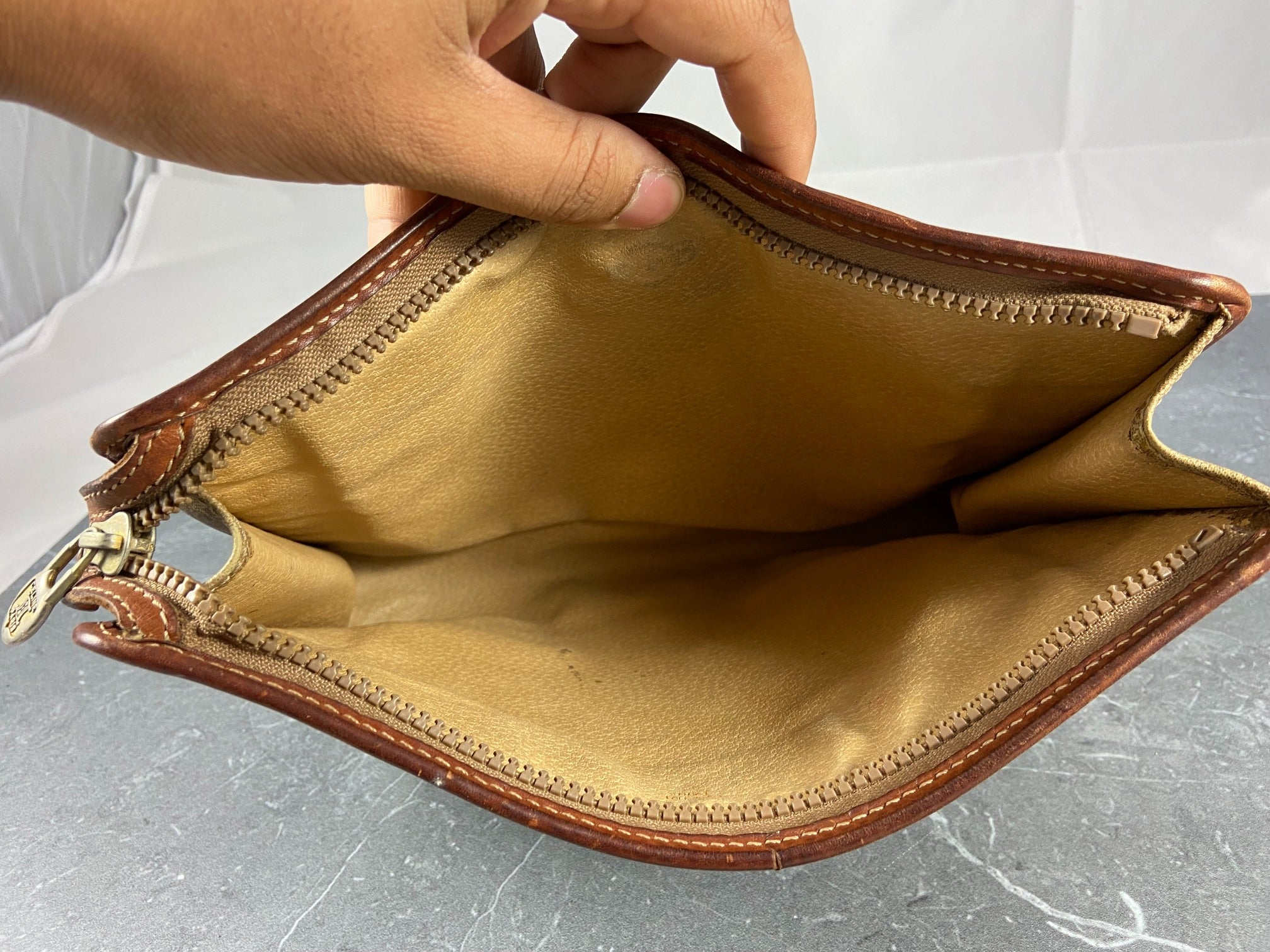 Celine Macadam Clutch Beige