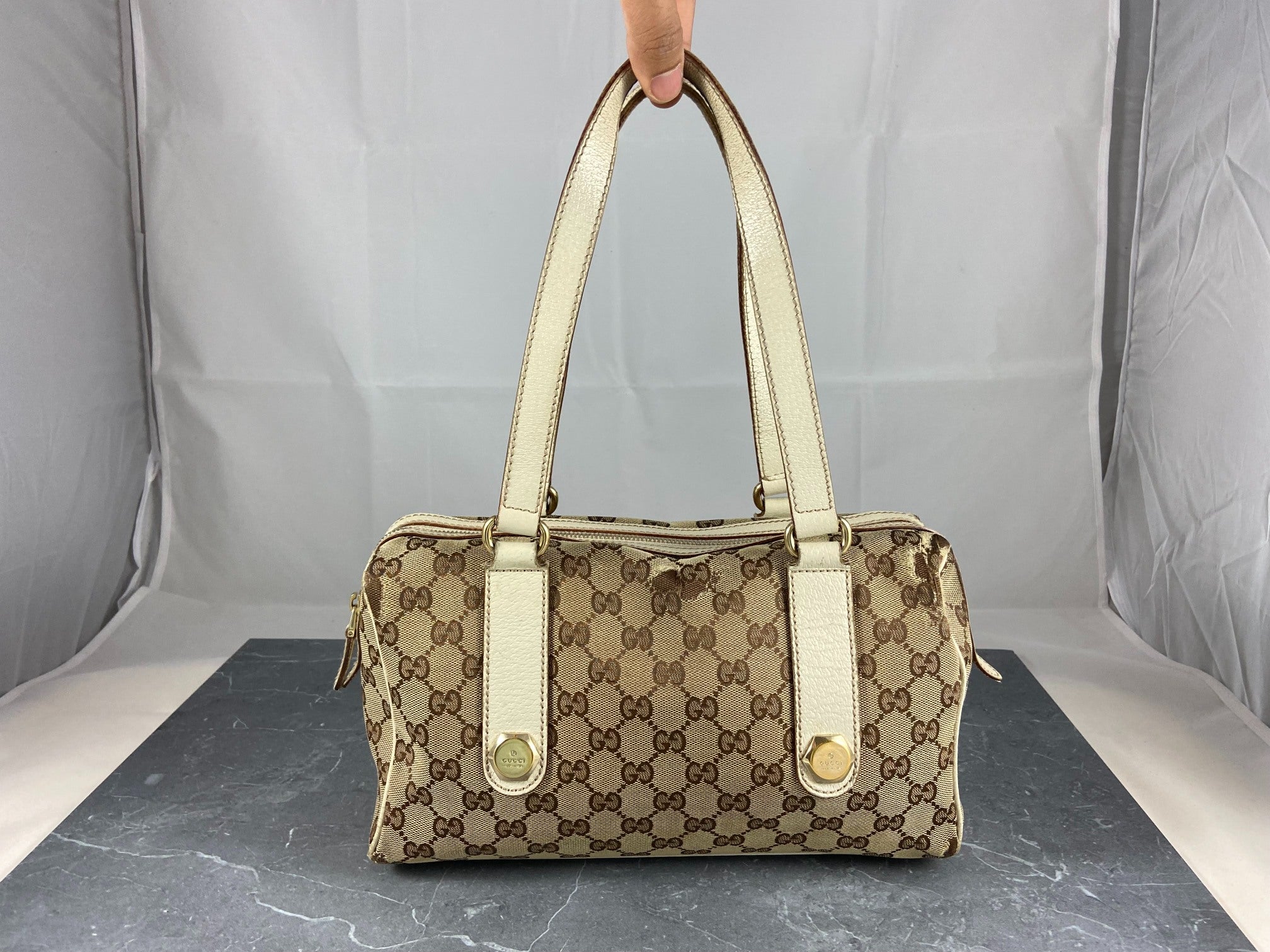 Gucci Charmy Handbag Beige GG Monogram