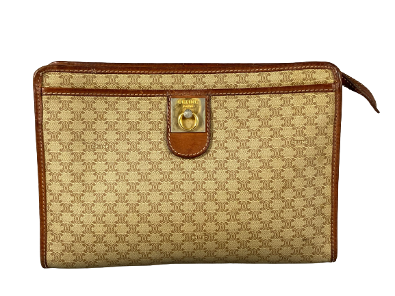 Celine Macadam Clutch Beige