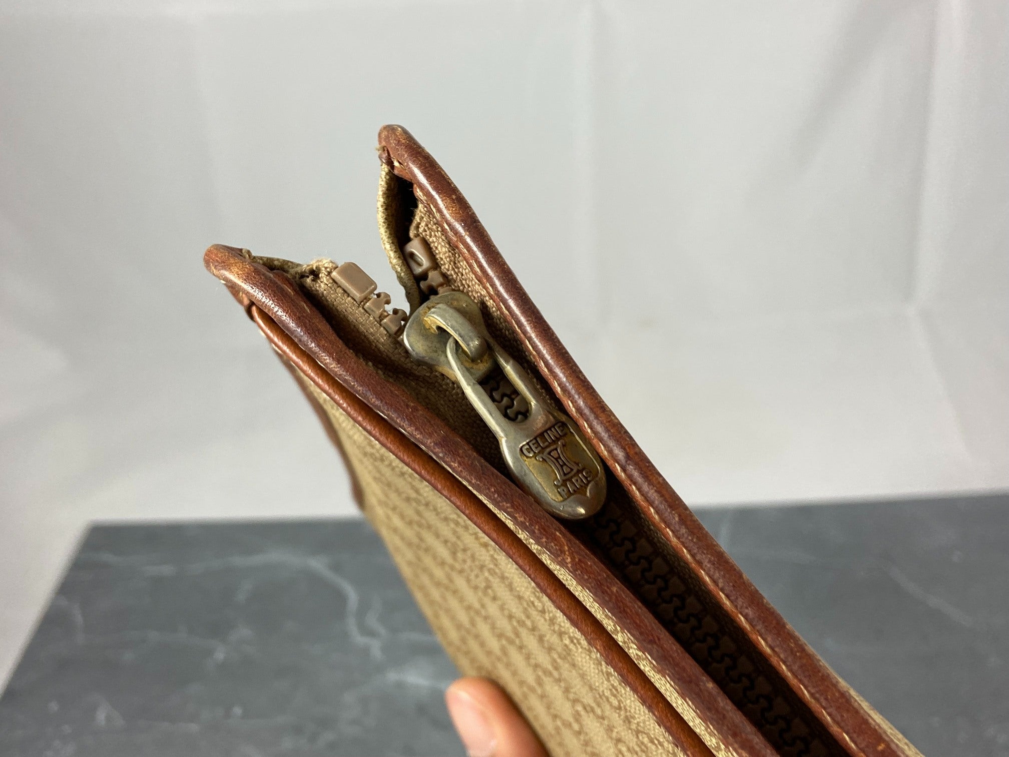 Celine Macadam Clutch Beige