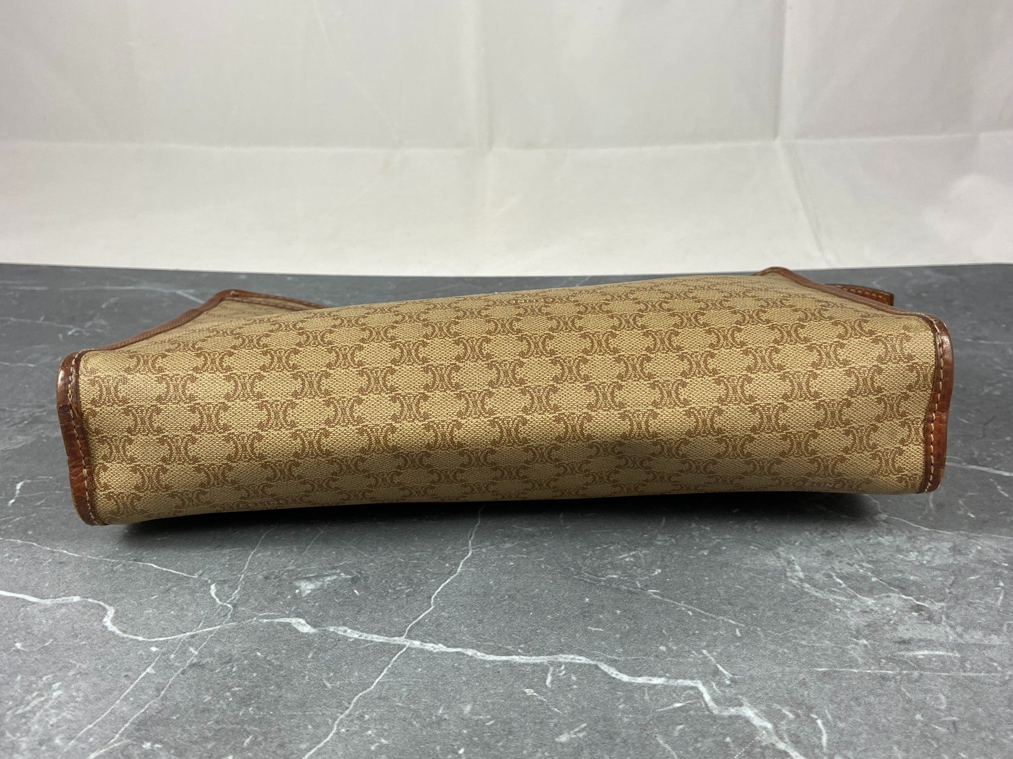 Celine Macadam Clutch Beige