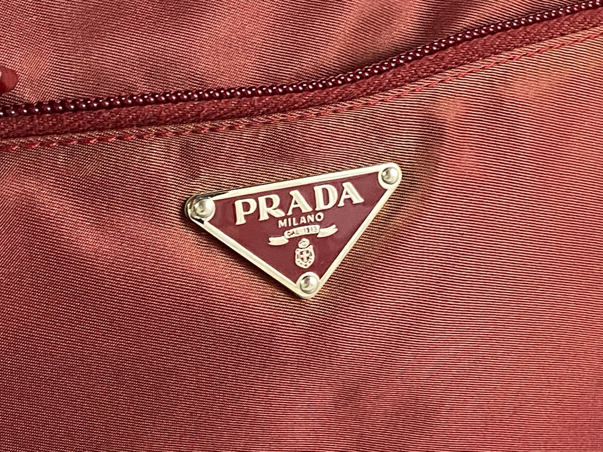 Prada Tessuto Nylon Shoulder / Crossbody Bag Red