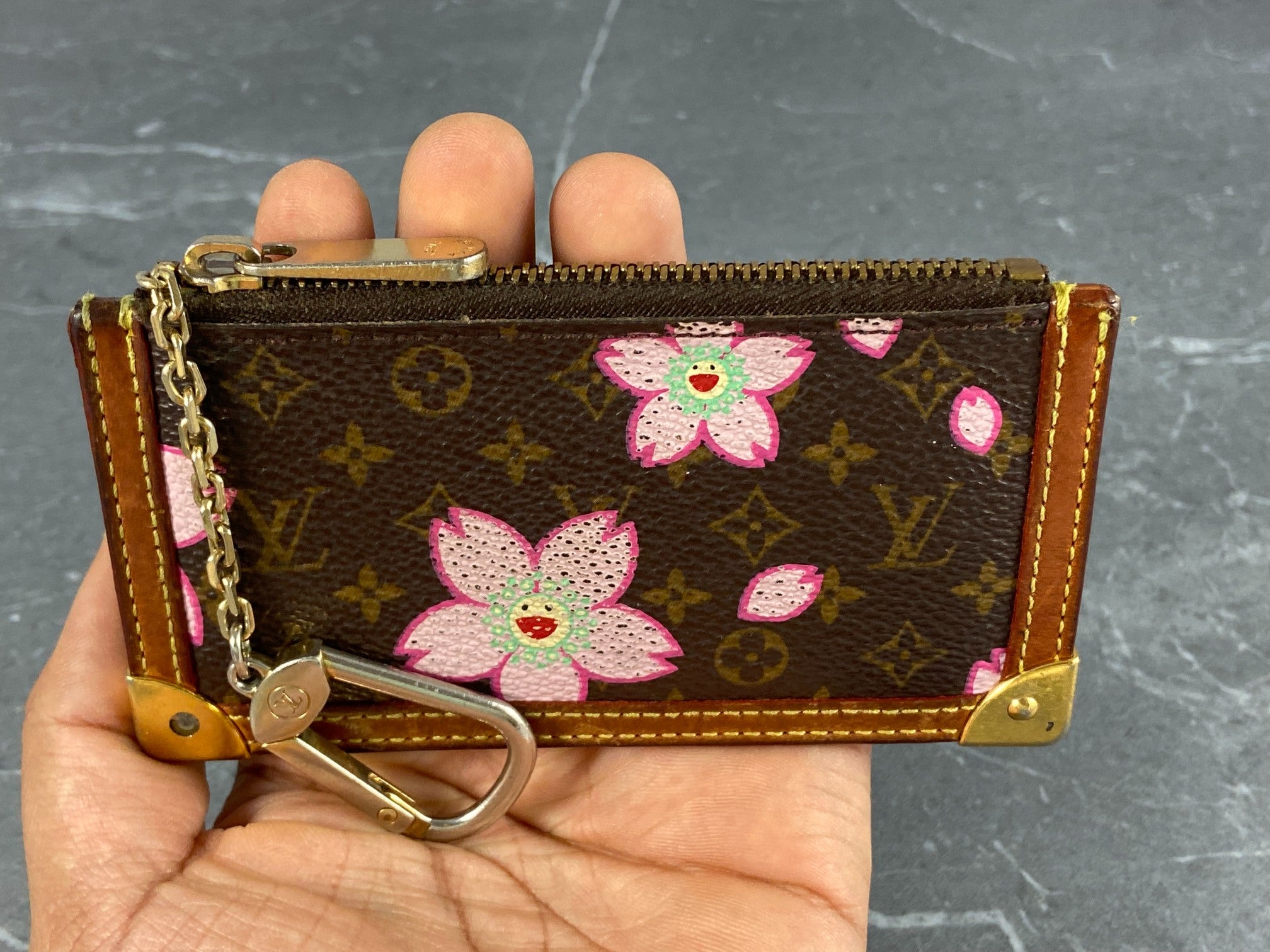 Louis Vuitton Takashi Murakami Pochette Cles Key Pouch Cherry Blossom