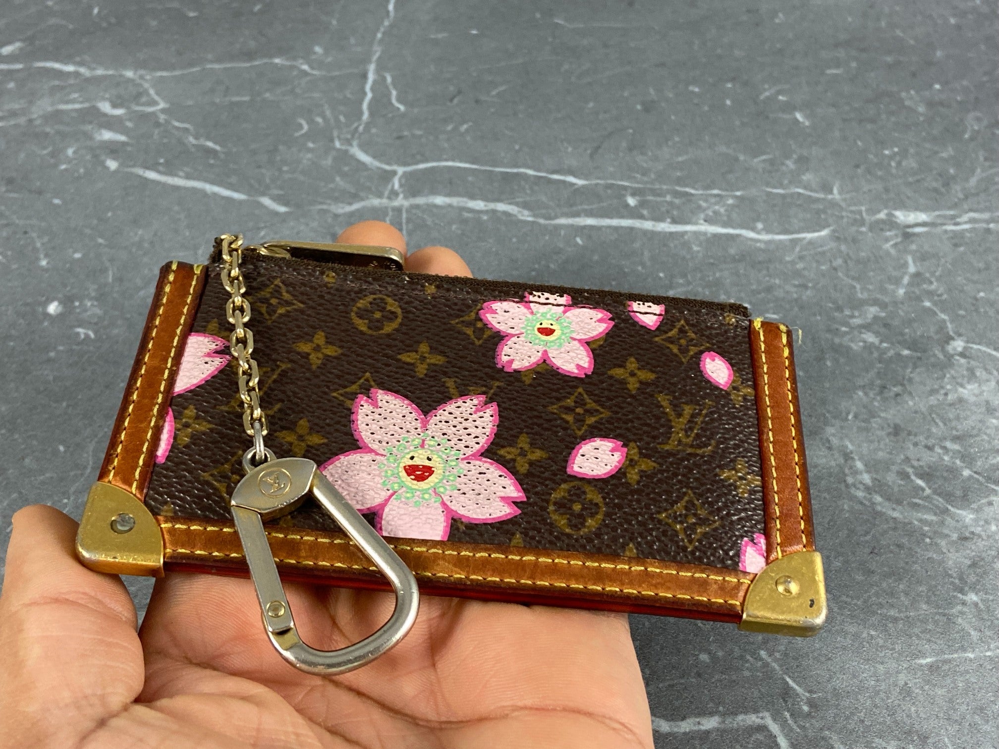 Louis Vuitton Takashi Murakami Pochette Cles Key Pouch Cherry Blossom